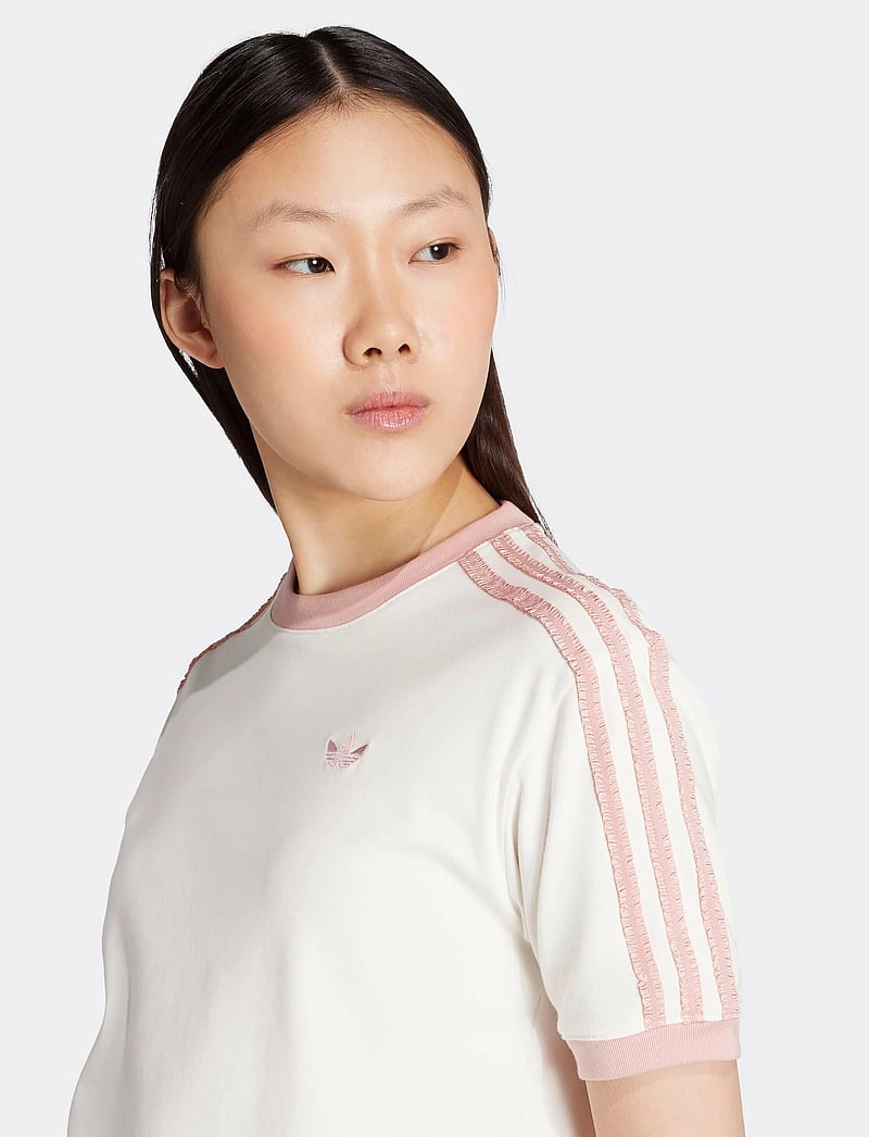 adidas Originals - RUFFLE 3S TEE - t-shirts - owhite - 3