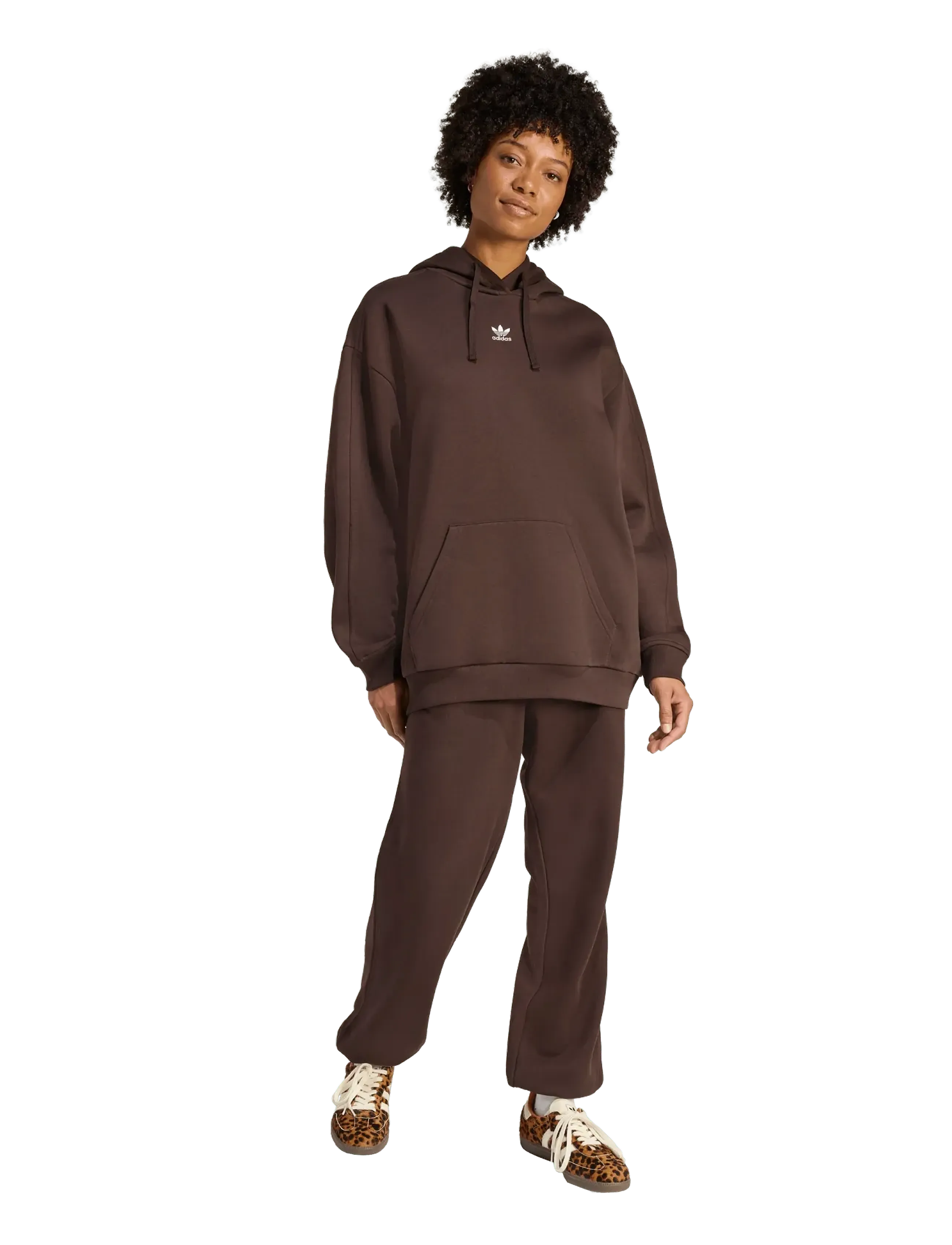 adidas Originals Ess Os Hoodie, XS, Brown, Sport Sweatshirts & Hoodies > Sport Hoodies, Dame