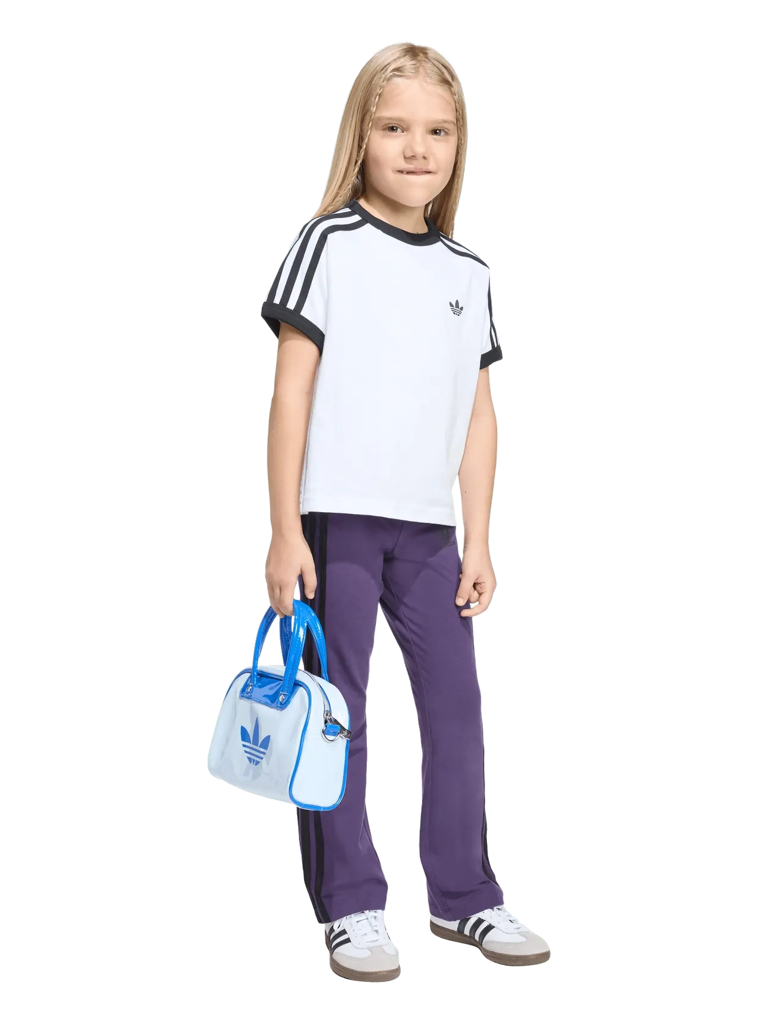 adidas Originals 3 Stripes Tee, 110, T-shirts, Weiß - Short-sleeved, Kinder