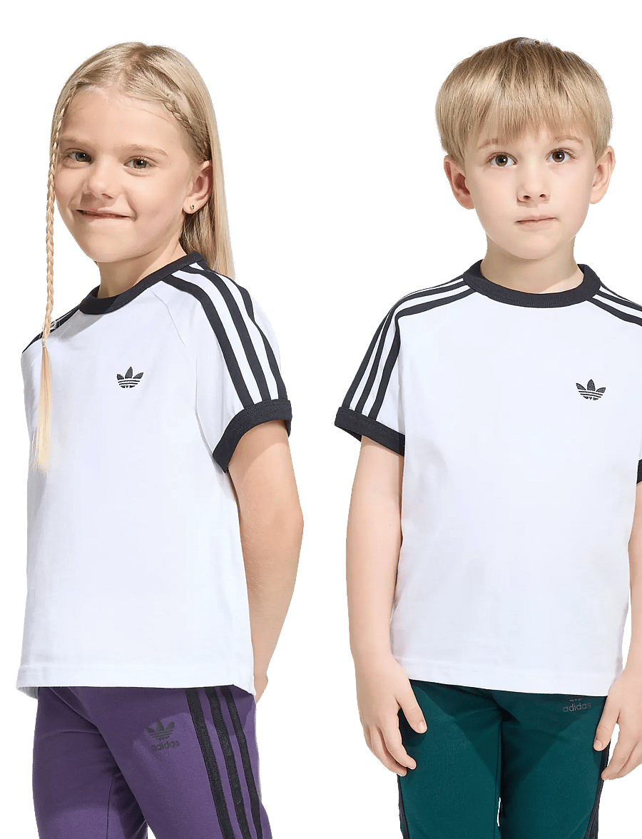 adidas Originals - 3 STRIPES TEE - sports tops - white/black - 2