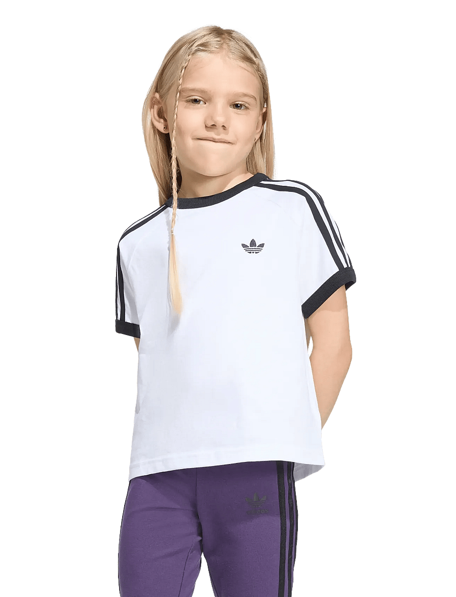 adidas Originals - 3 STRIPES TEE - sports tops - white/black - 3