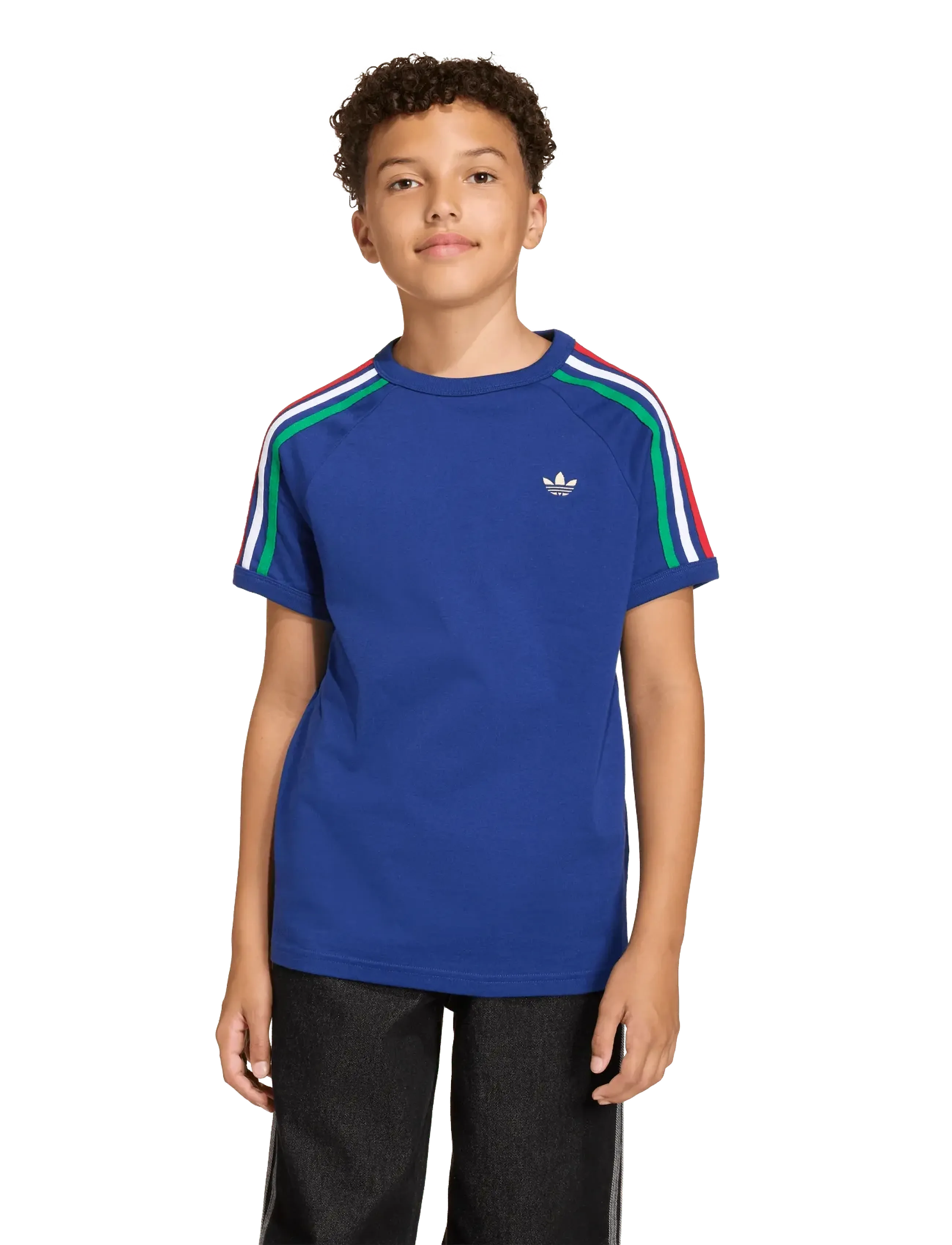 adidas Originals 3 STRIPE TEE - Lühikeste varrukatega T-särgid - VICBLU/LGFOGO / blue