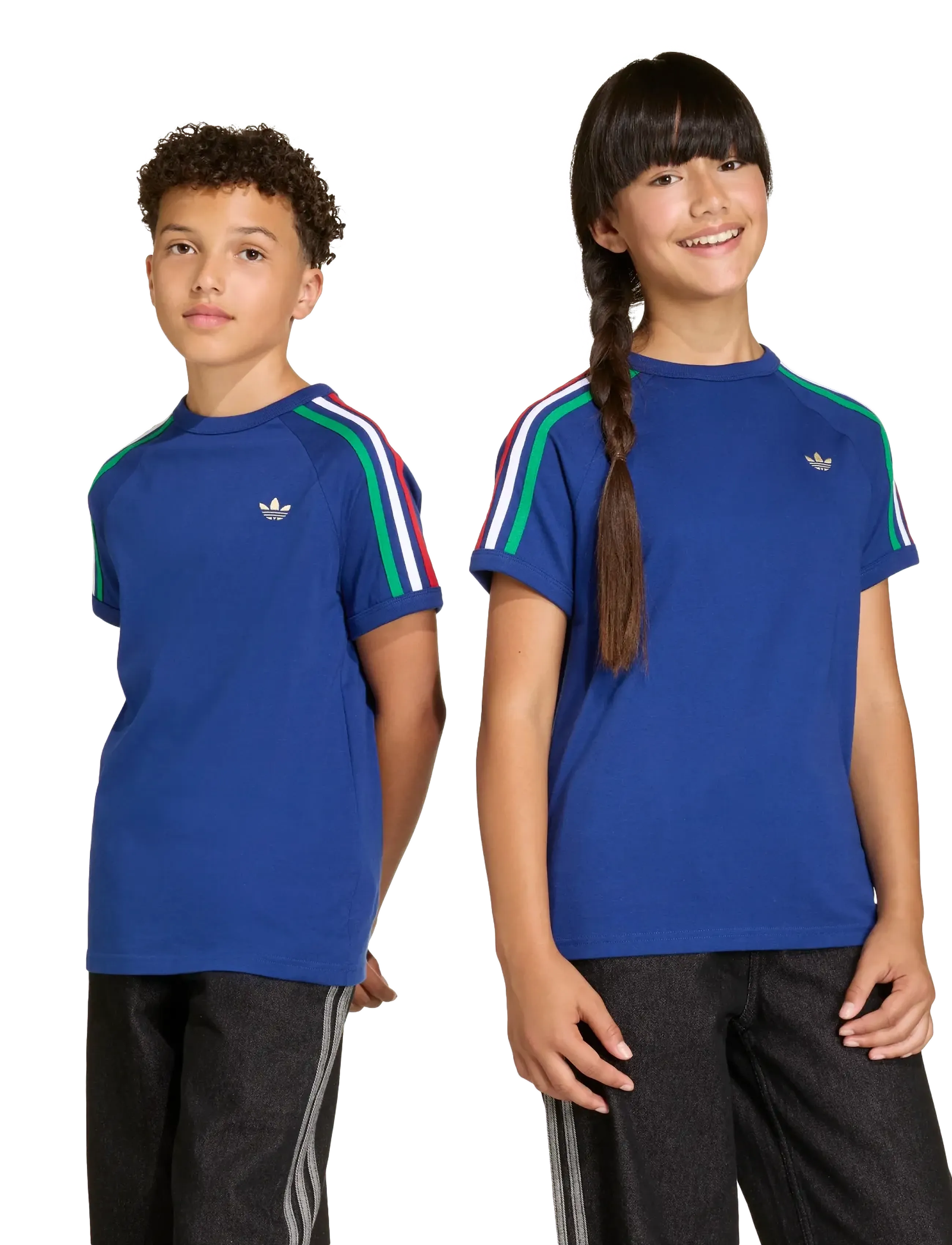 adidas Originals - 3 STRIPE TEE - topy sportowe - vicblu/lgfogo - 4