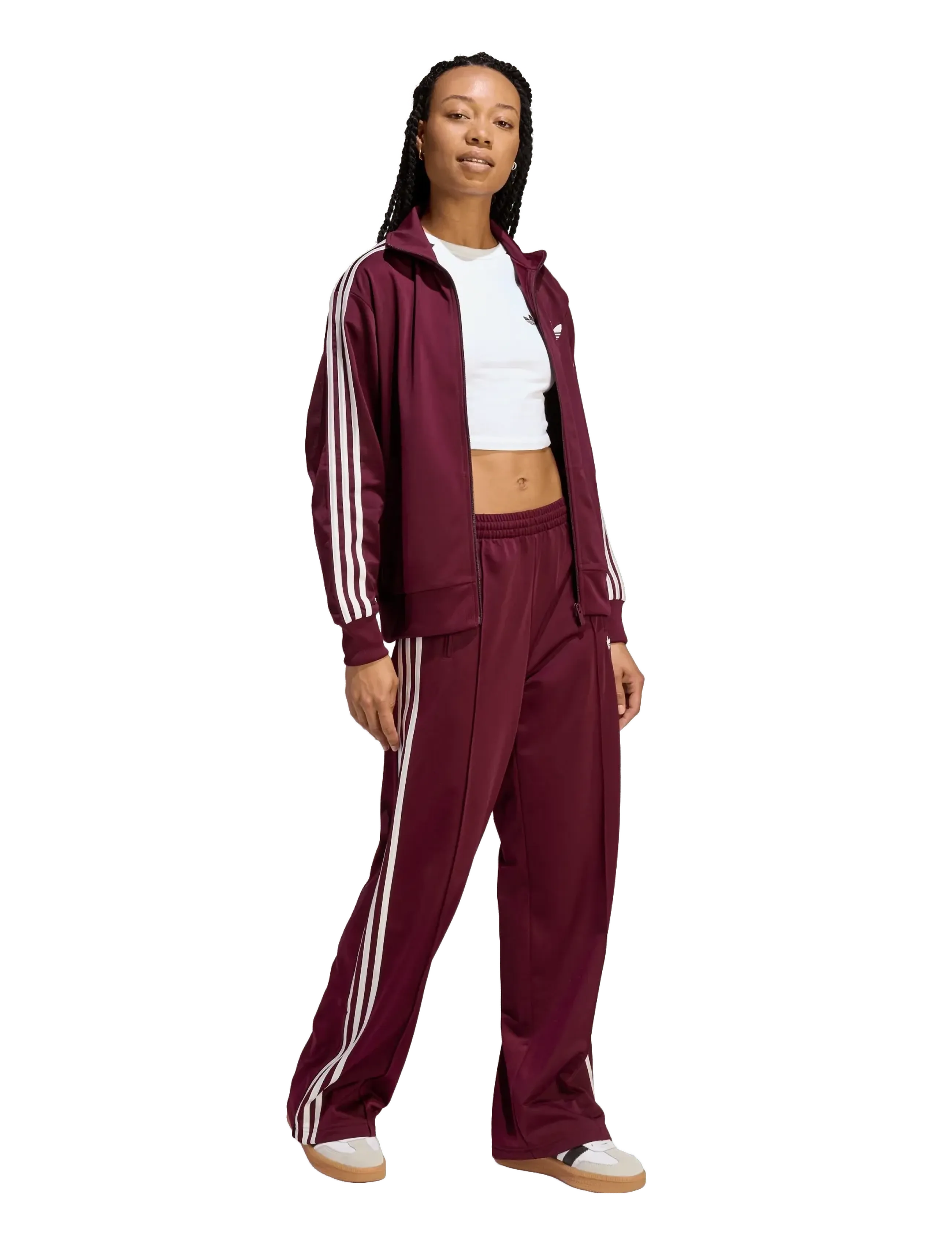 adidas Originals FB TT LOOSE - Ytterkläder - MAROON/OWHITE / burgundy