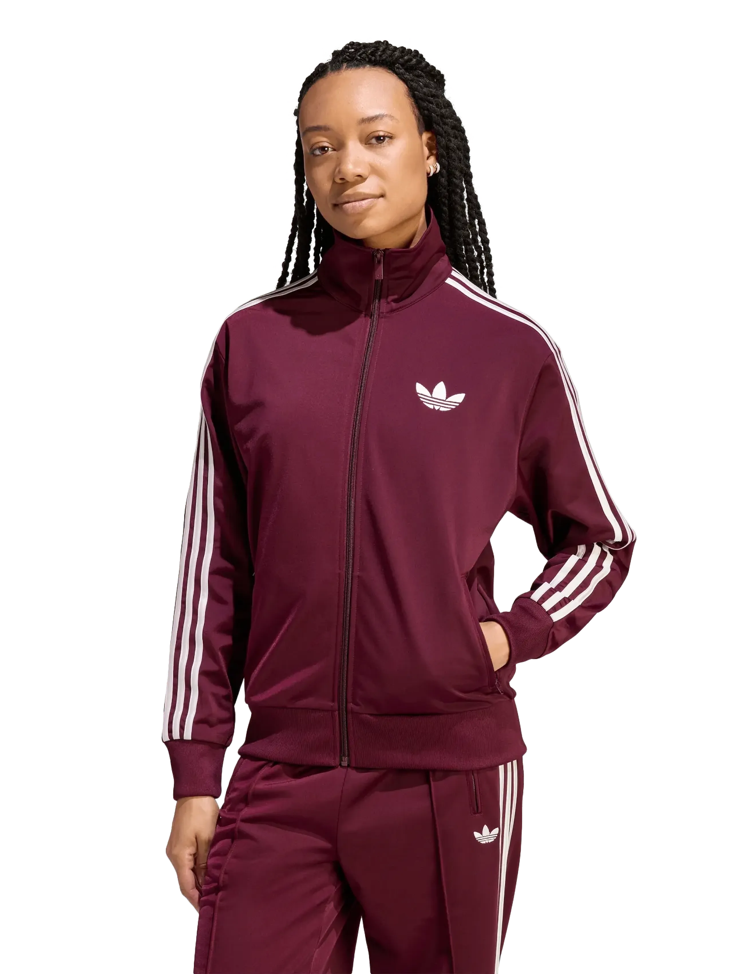 adidas Originals - FB TT LOOSE - freizeitjacken - maroon/owhite - 2