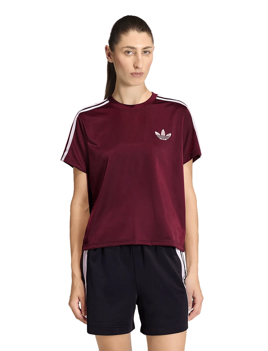 adidas Originals - Firebird TEE - alussärgid ja t-särgid - maroon/owhite - 2