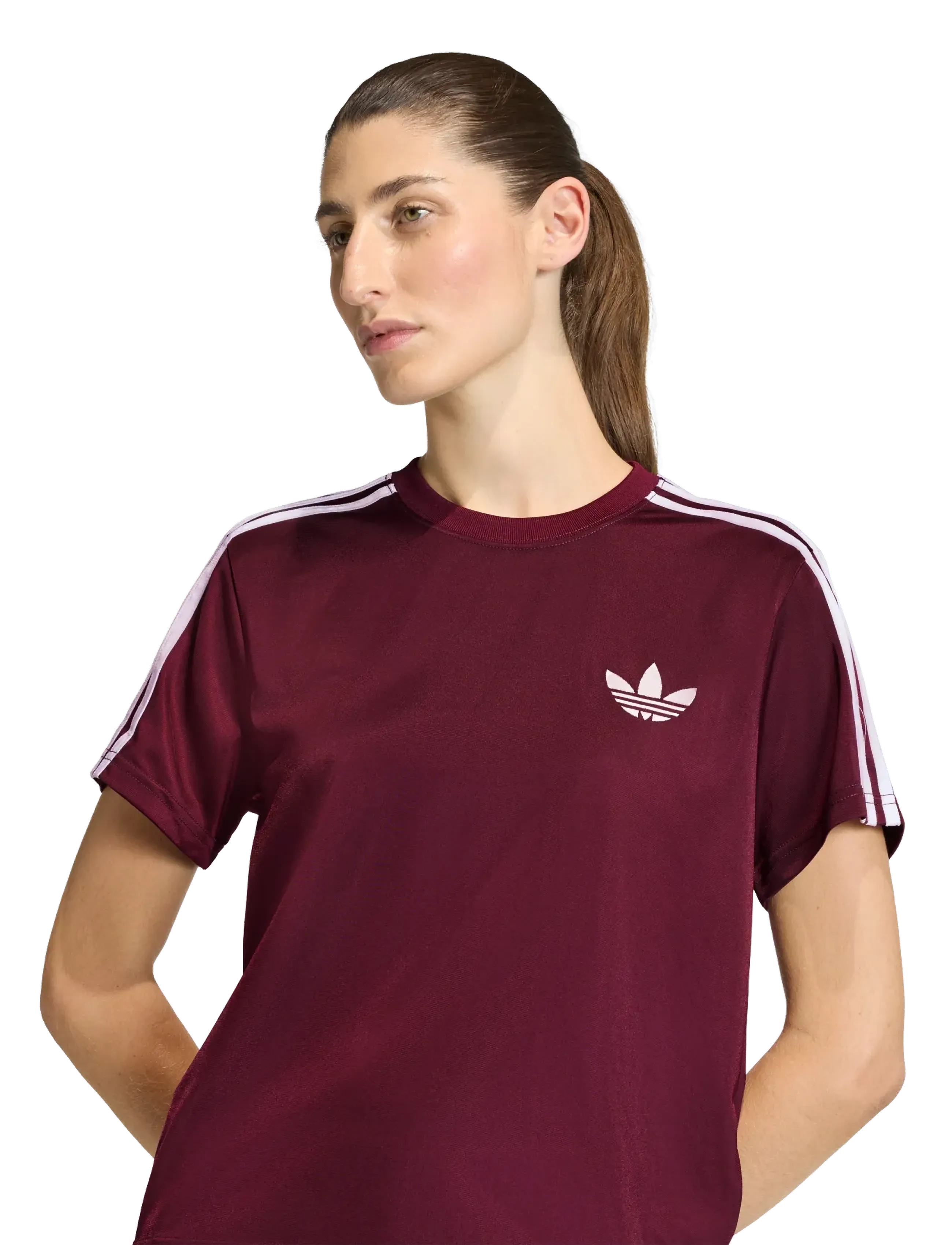 adidas Originals - FB TEE - t-shirts - maroon/owhite - 3