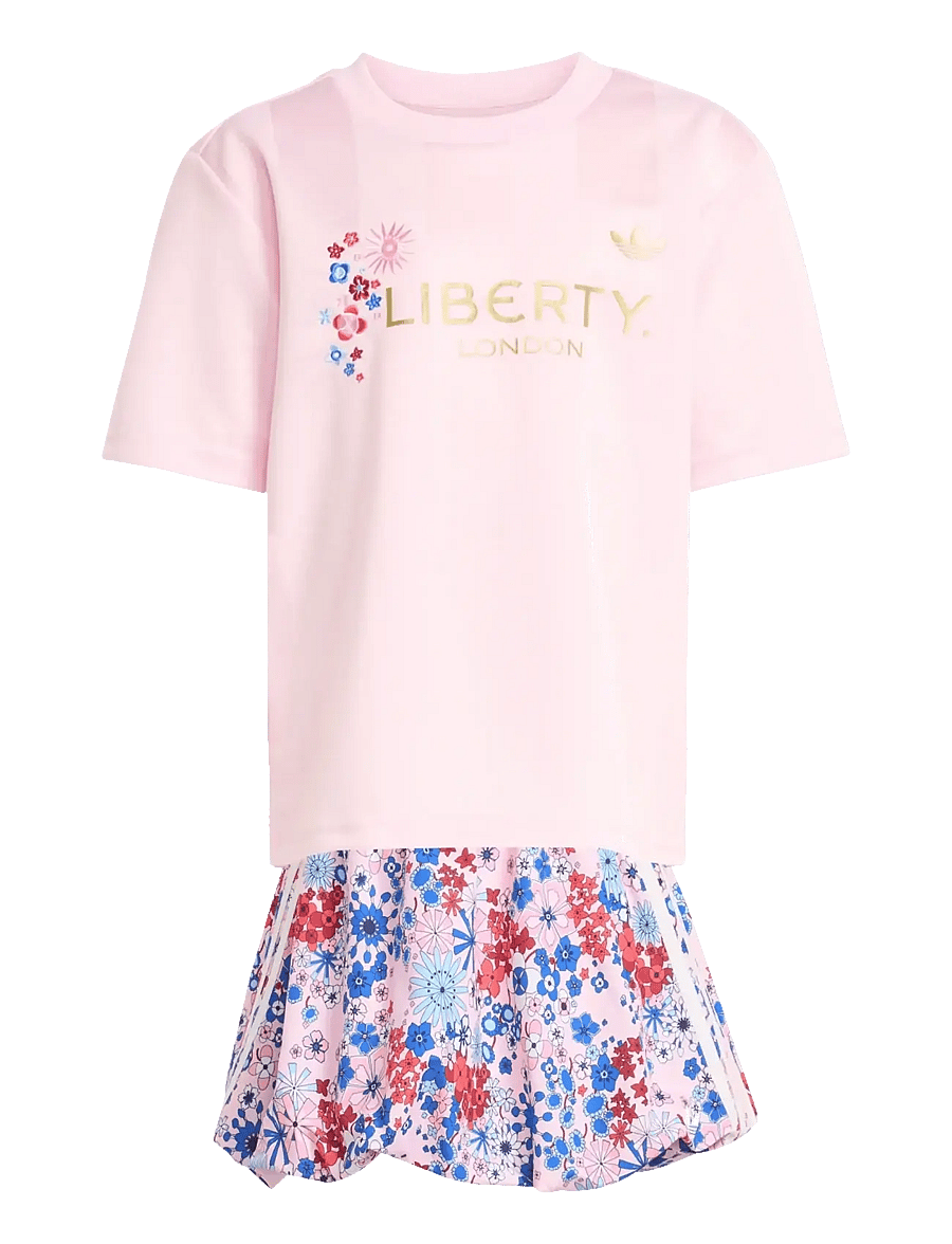 adidas Originals - SKIRT TEE SET - kurzärmelige freizeitkleider - clpink - 1