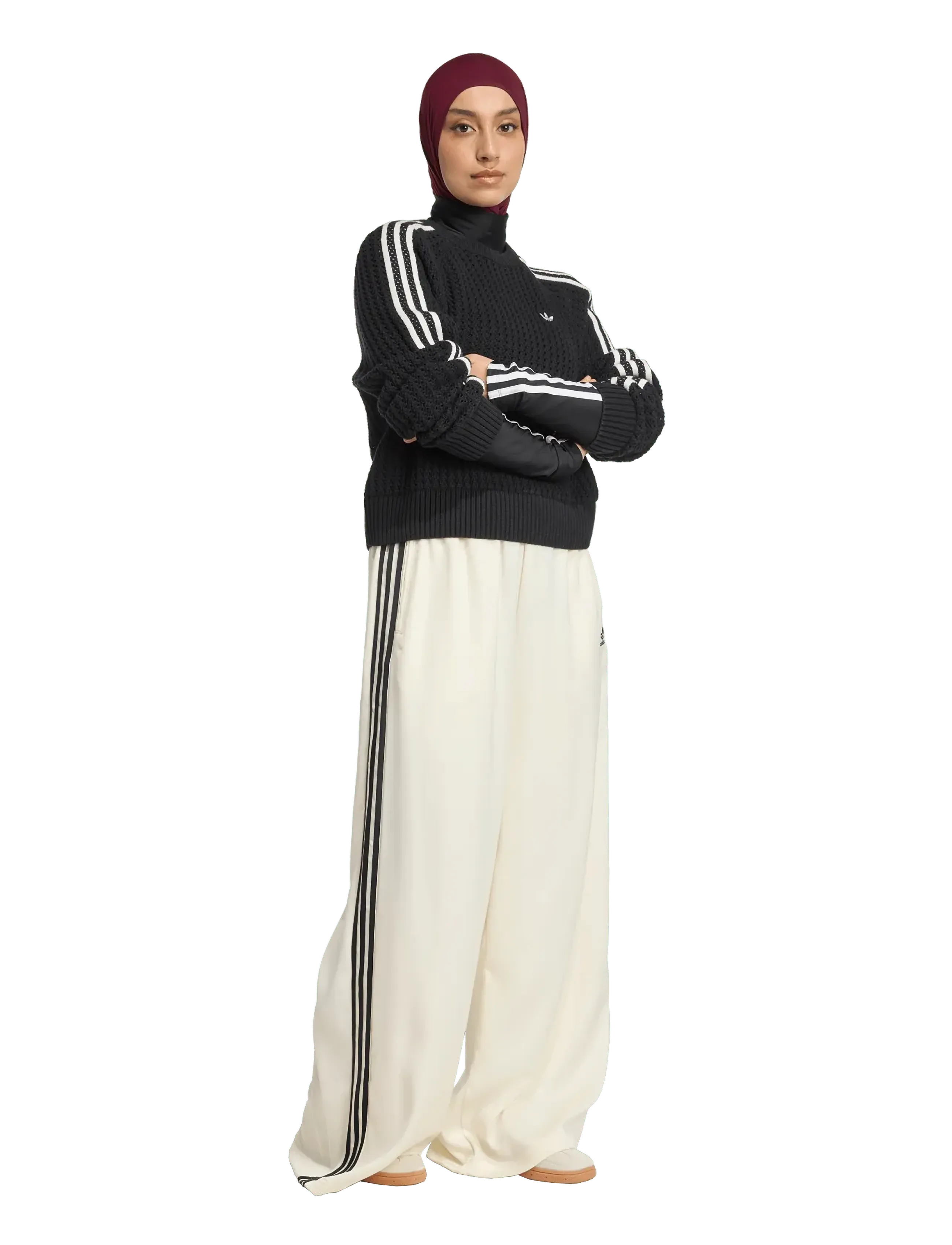 adidas Originals Satin Tp Wl, 30, Cream, Bukser > Brede Ben, Dame