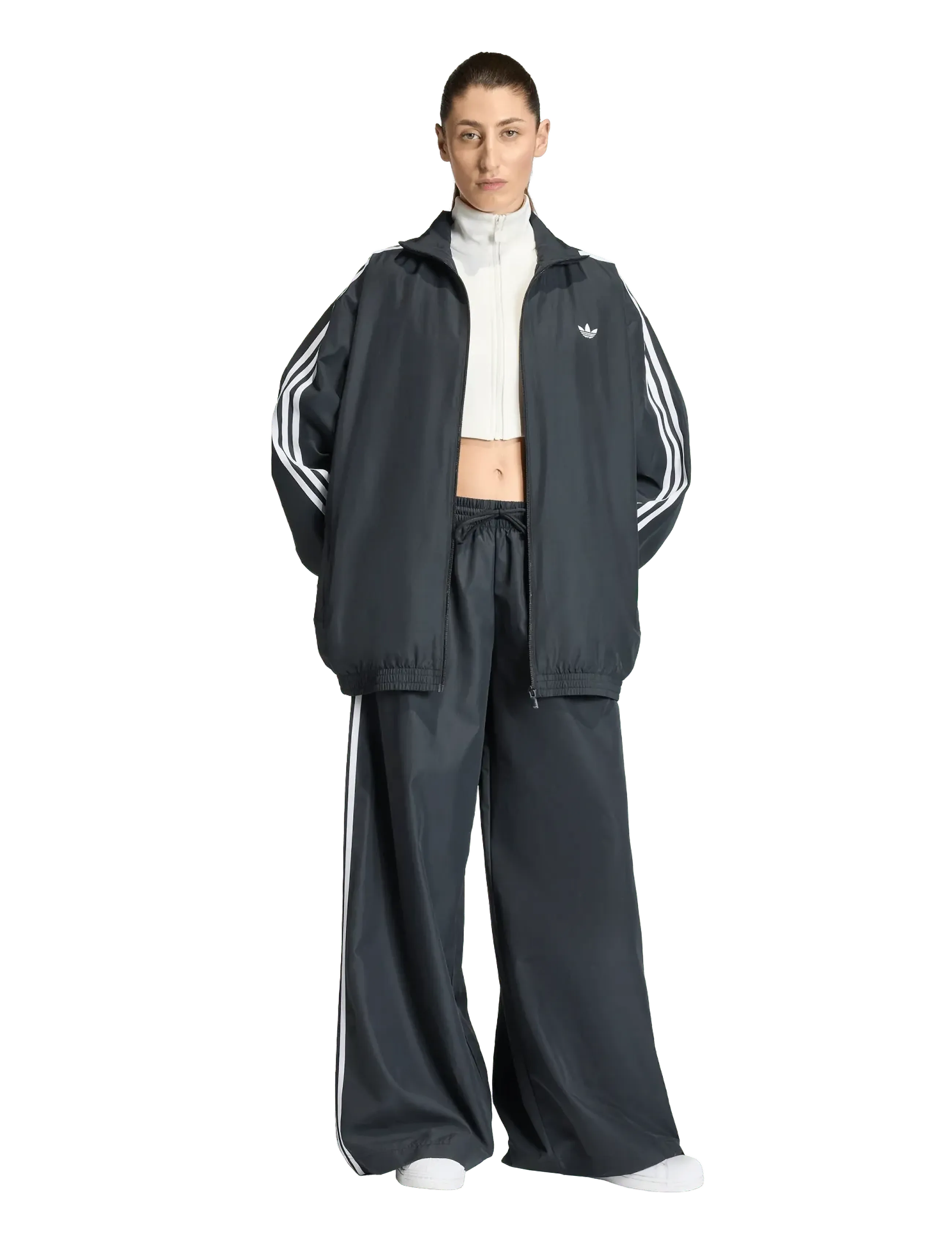 adidas Originals Firebird Tp, XL, Black, Bukser > Brede Ben, Dame
