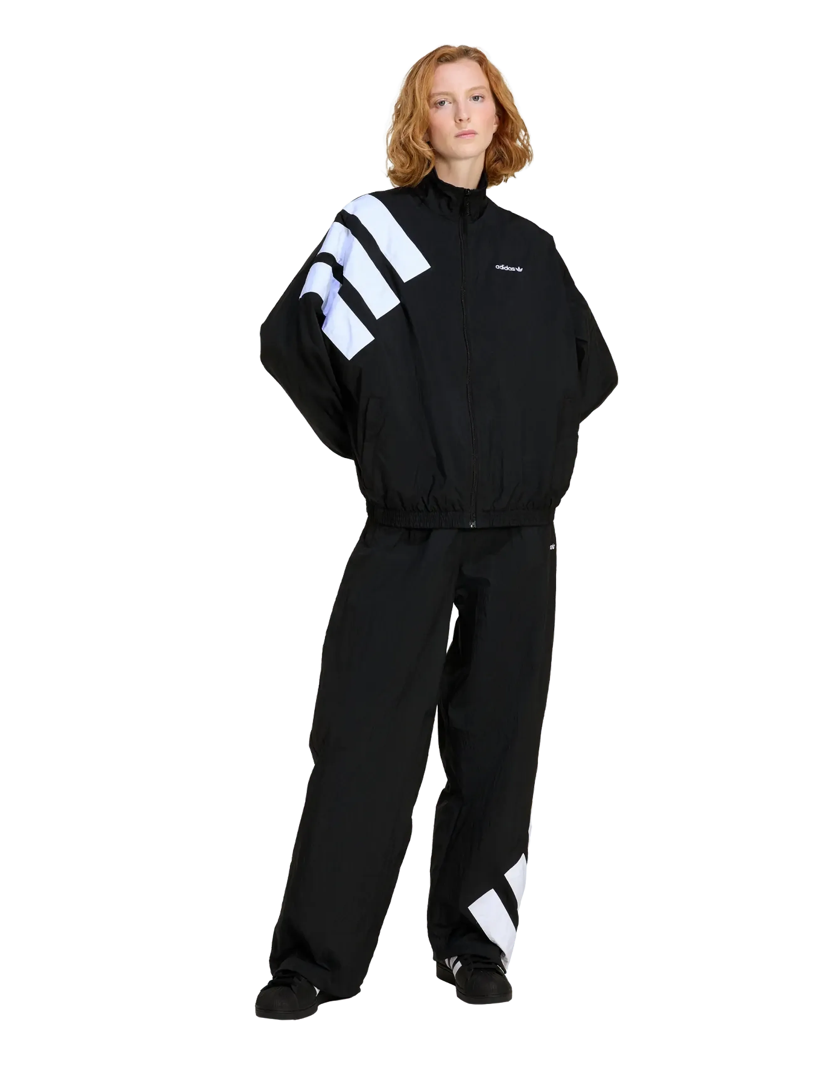 adidas Originals BLOCKING TP - Spordipüksid - BLACK/WHITE / black