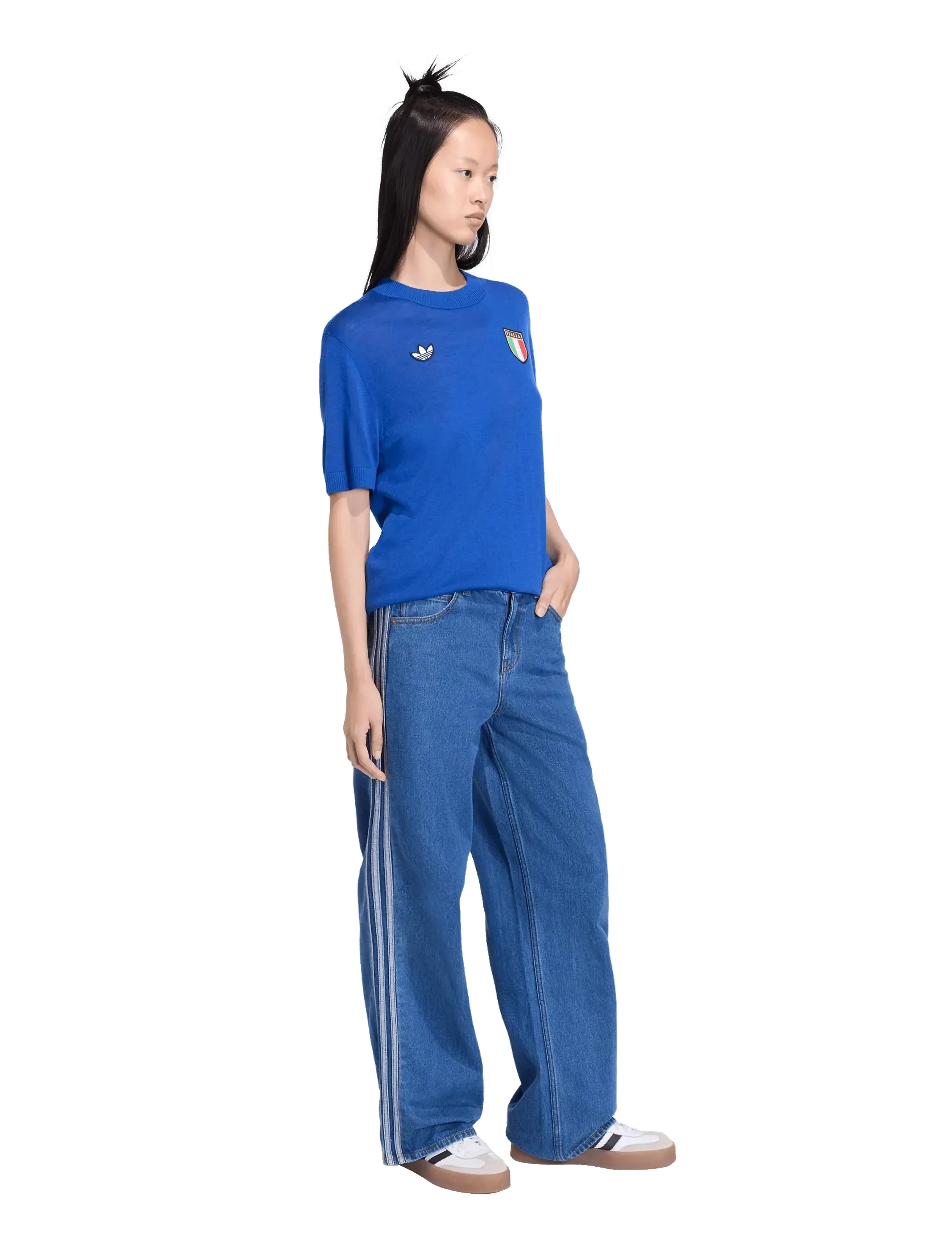 adidas Originals FIREBIRD TP D - Bootcut jeans - MEDVIN / blue