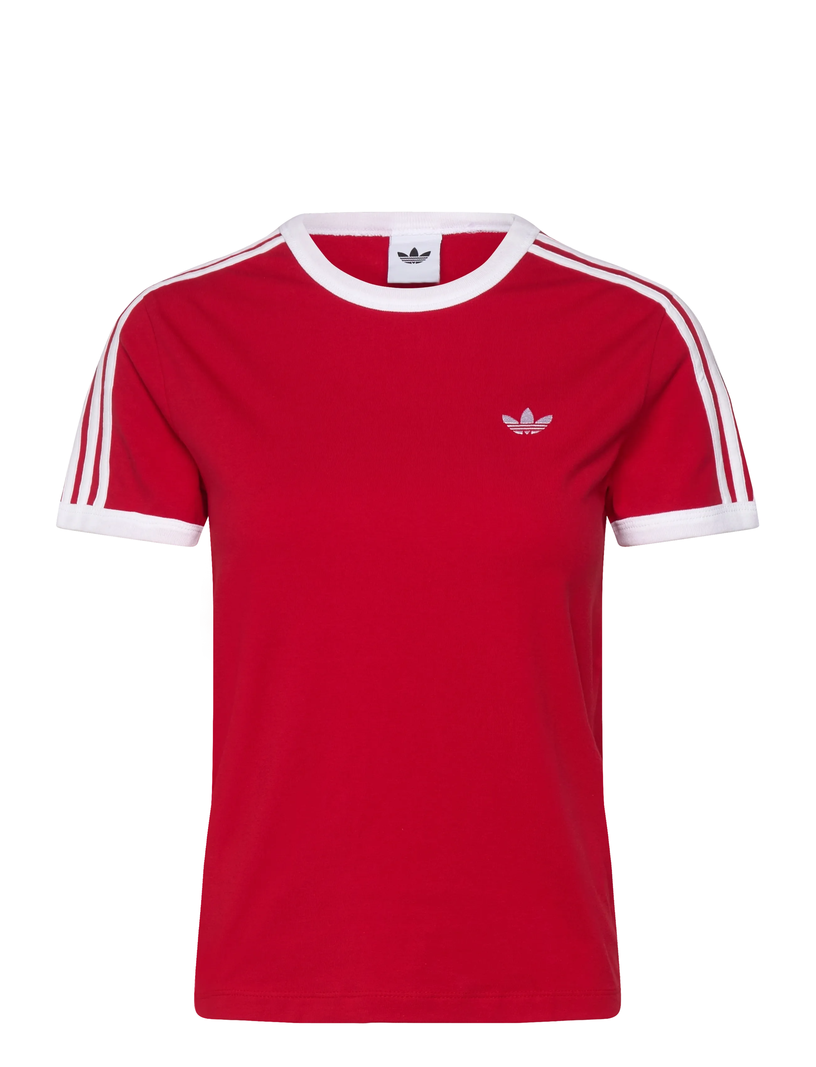 adidas Originals 3S TEE SLIM - Clothing - BETSCA/WHITE / red