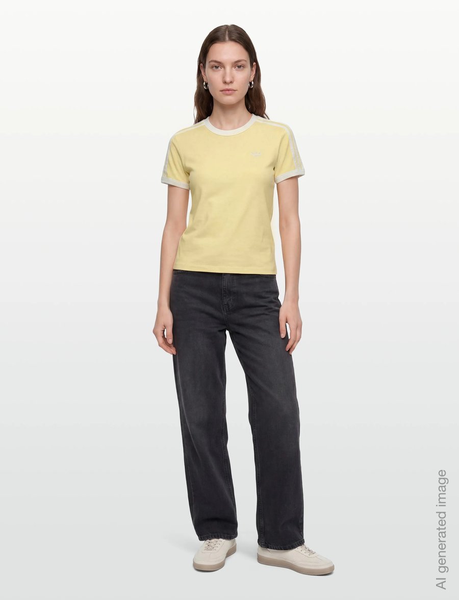 adidas Originals - 3S TEE SLIM - alussärgid ja t-särgid - orgtin/owhite - 0