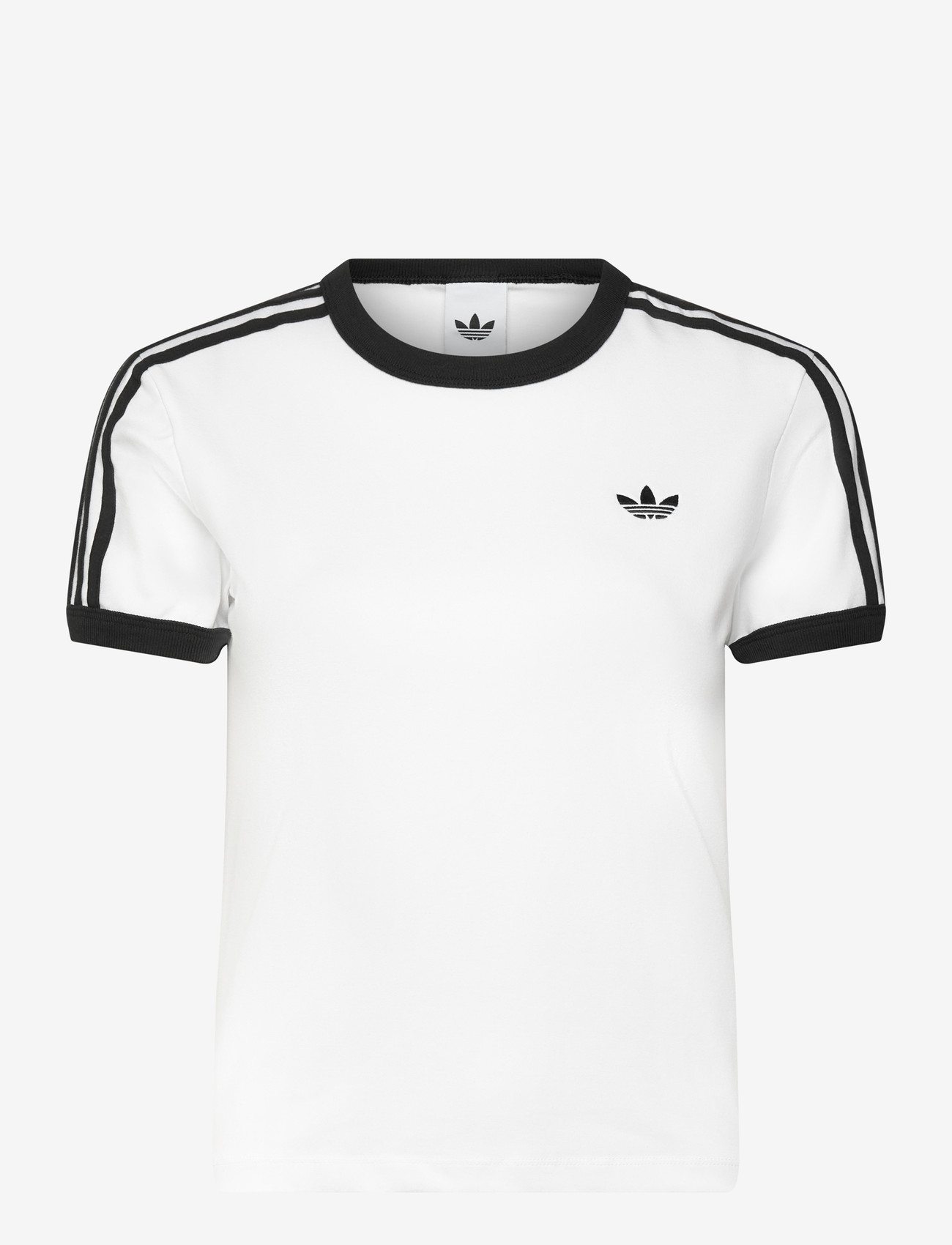adidas Originals - 3S TEE SLIM - t-shirts - white/black - 1