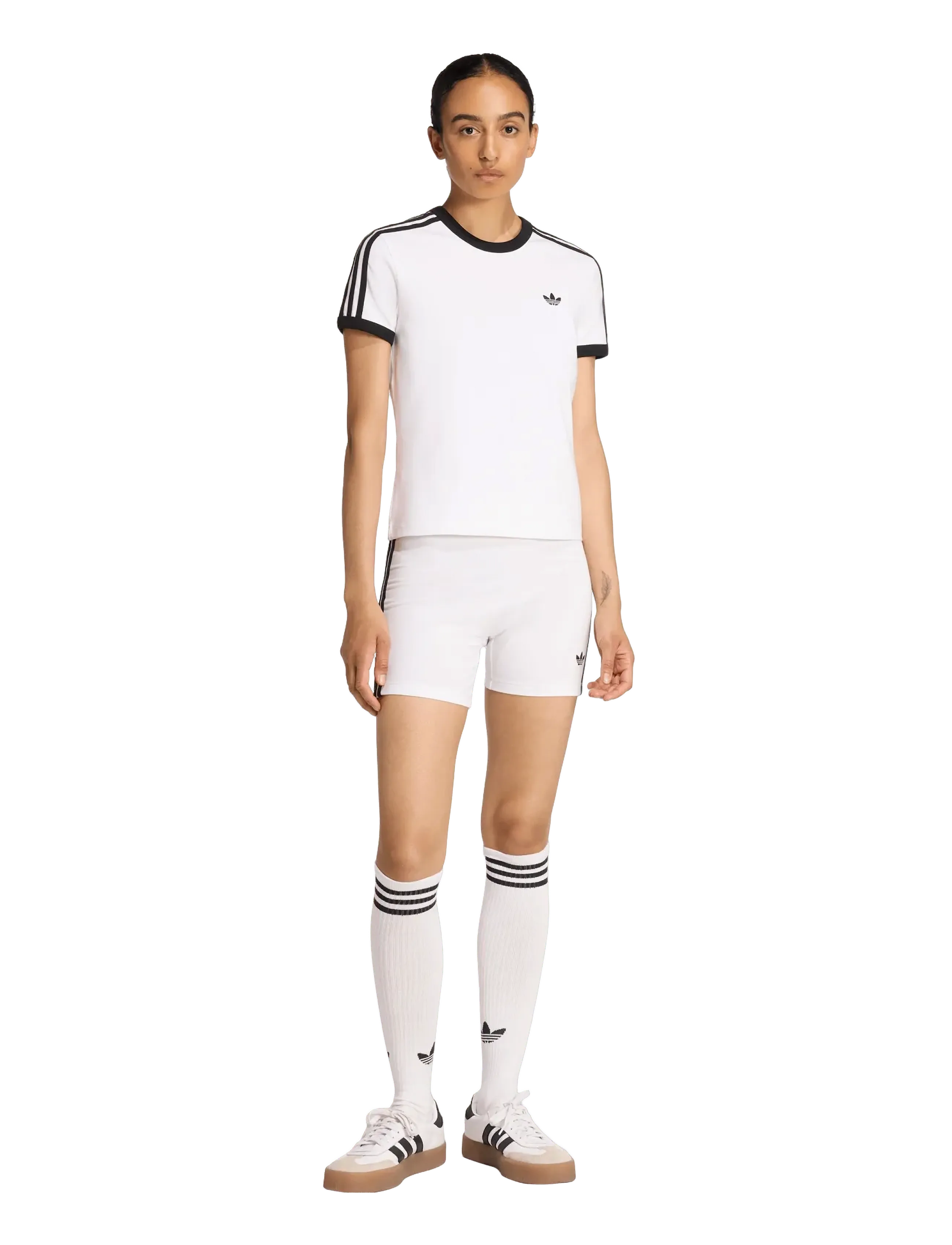 adidas Originals 3S Tee Slim, XXL, Weiß, Frauen