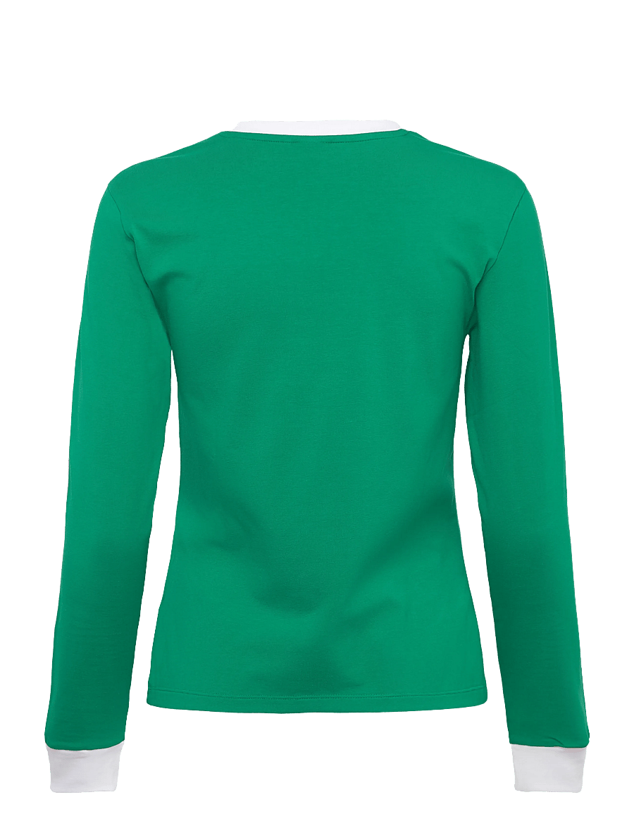 adidas Originals - 3S LONGLSEEVE - langarmshirts - bgreen/white - 1