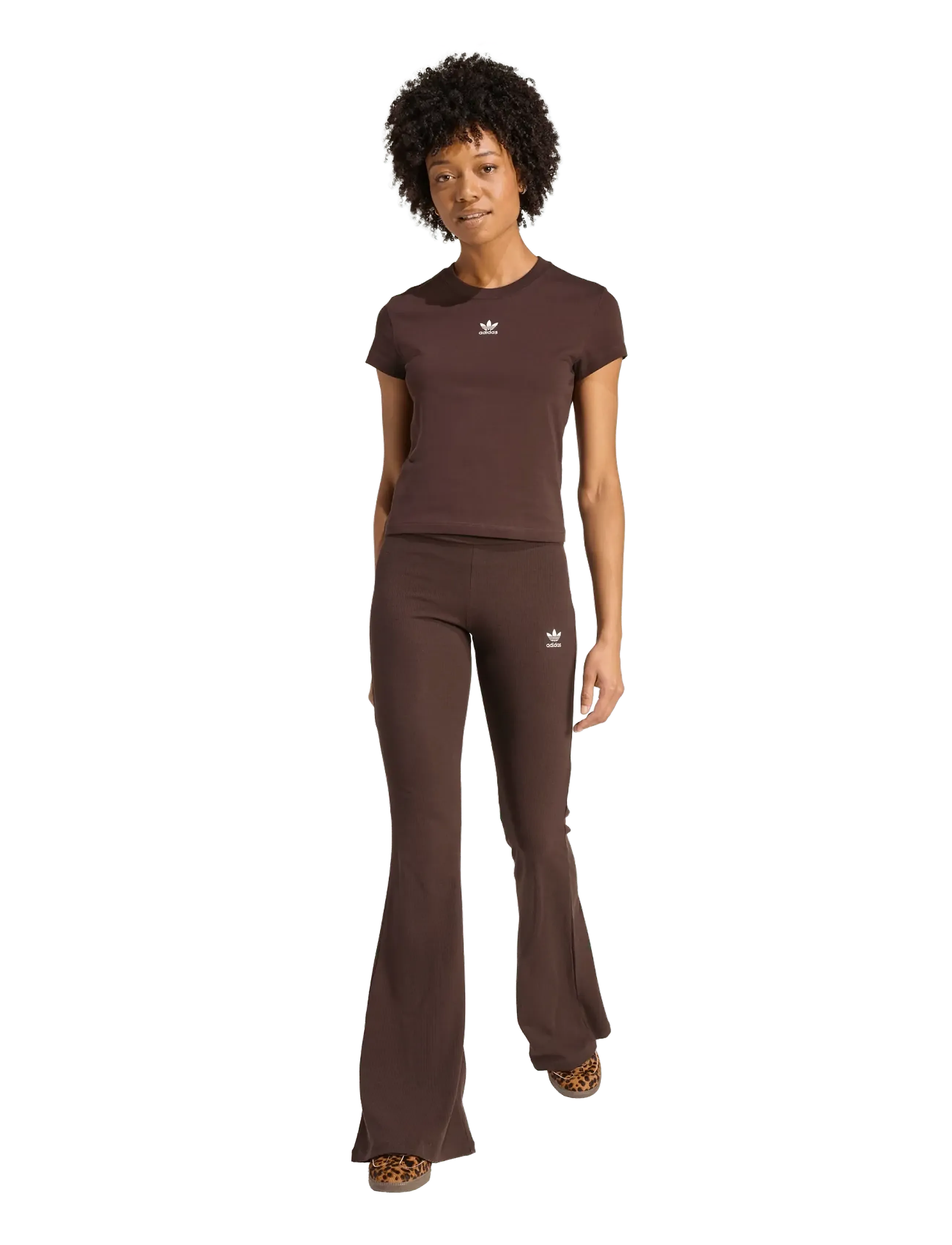 adidas Originals ESS FL LEGGINGS - adidas Originals - AUCO / brown