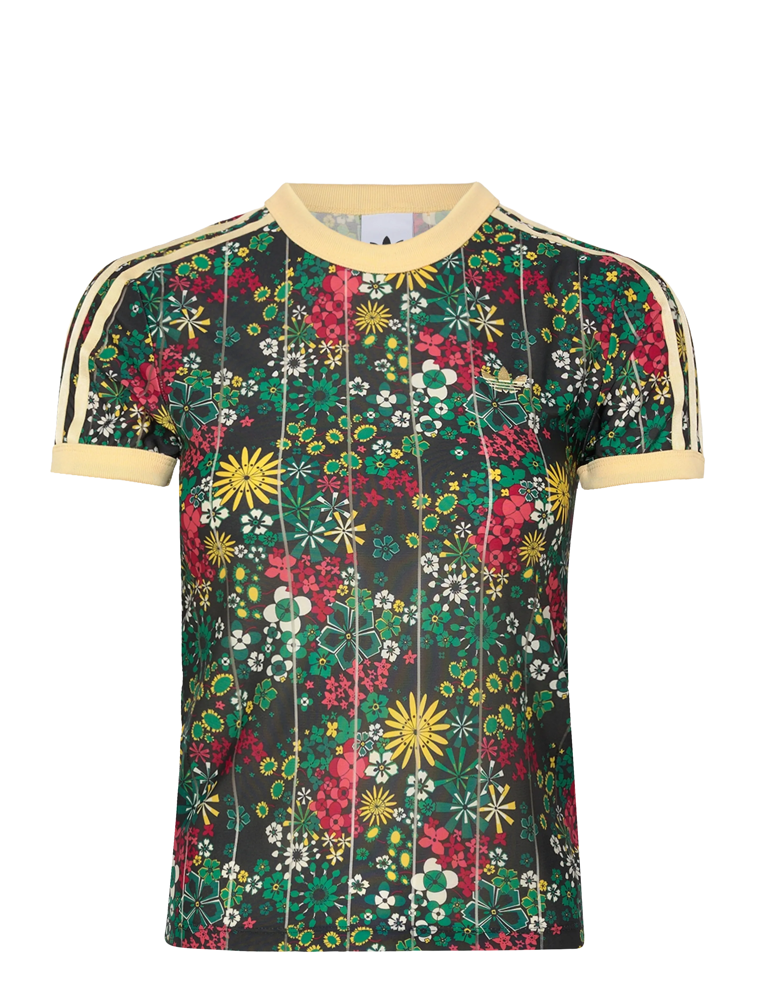 adidas Originals 3S TEE SLIM - Voir tout - BLACK/BGREEN/CGREEN/E / multi