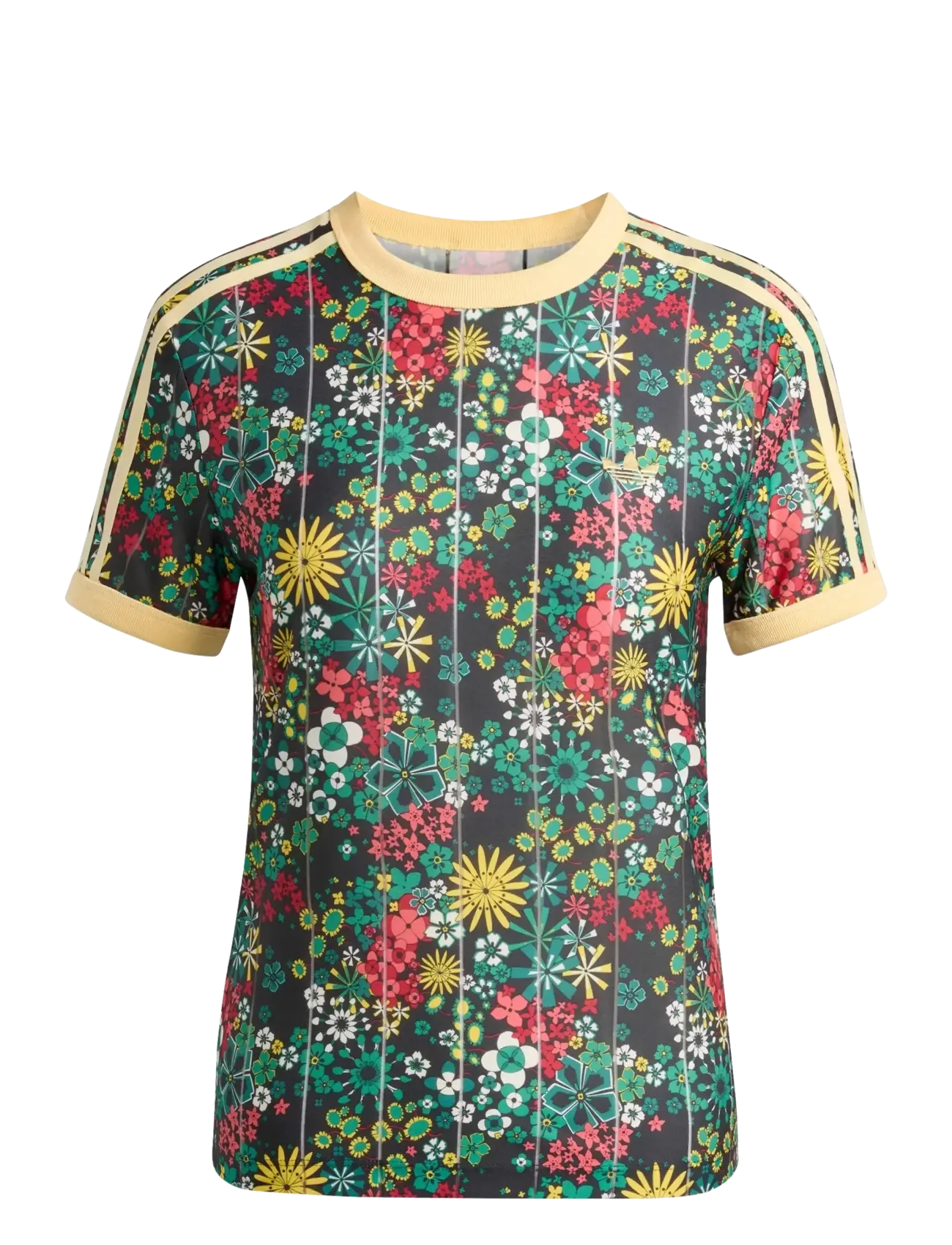 adidas Originals 3S TEE SLIM - Visa allt - BLACK/BGREEN/CGREEN/E / multi