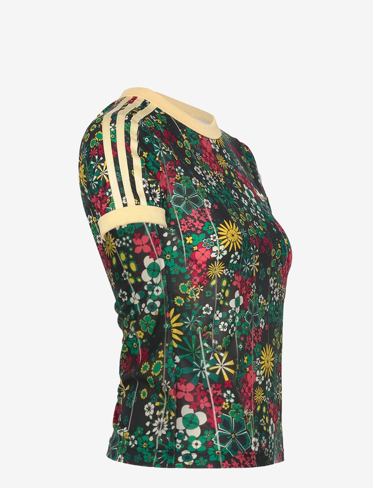 adidas Originals - 3S TEE SLIM - t-shirts - black/bgreen/cgreen/e - 3