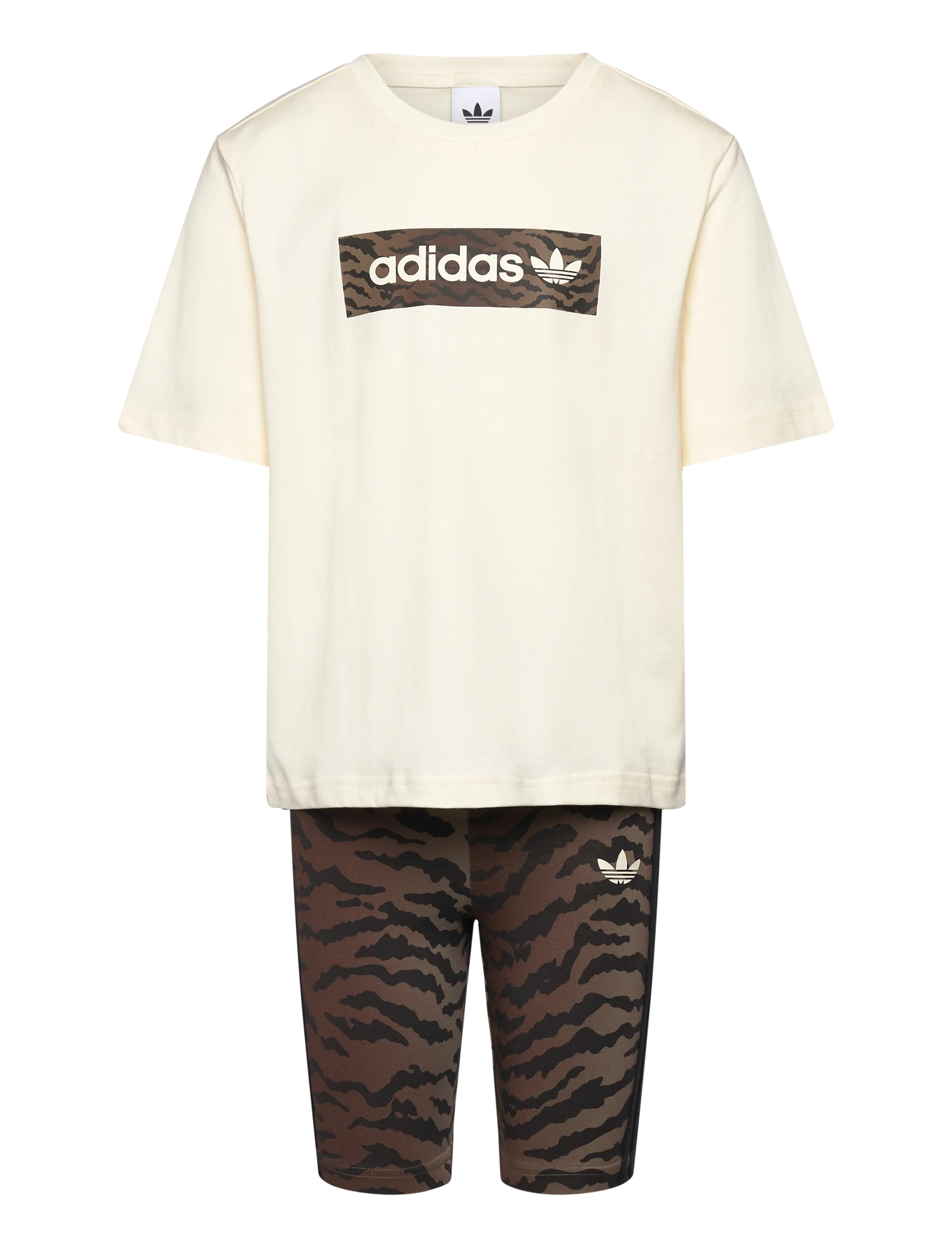 adidas Originals CYC TEE SET AOP - Lapsed 98–134 - CREWHT/NBROWN / cream