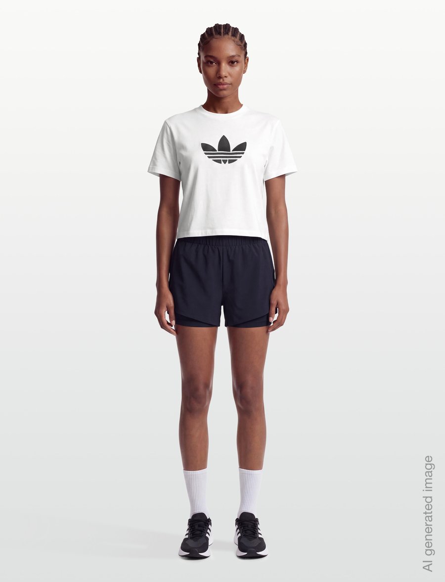 adidas Originals - TREFOIL BOXY T - t-shirts - white - 0