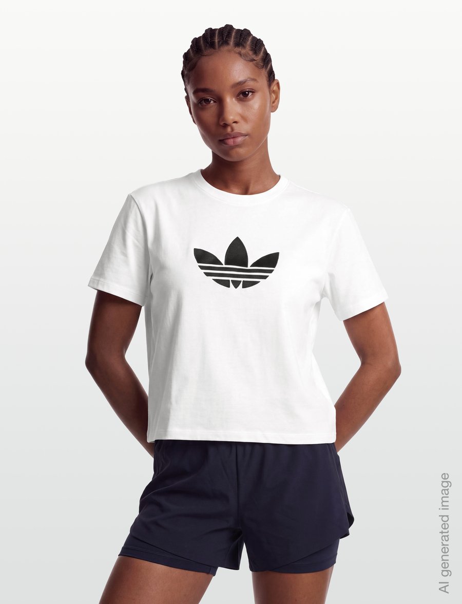 adidas Originals - TREFOIL BOXY T - t-shirts - white - 3