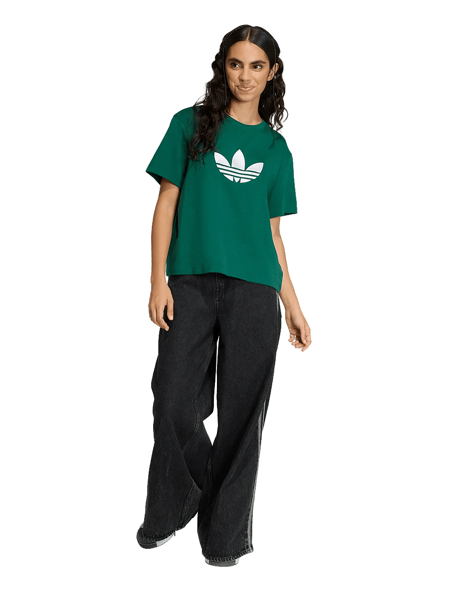 adidas Originals - TREFOIL BOXY T - t-shirts - cgreen - 0