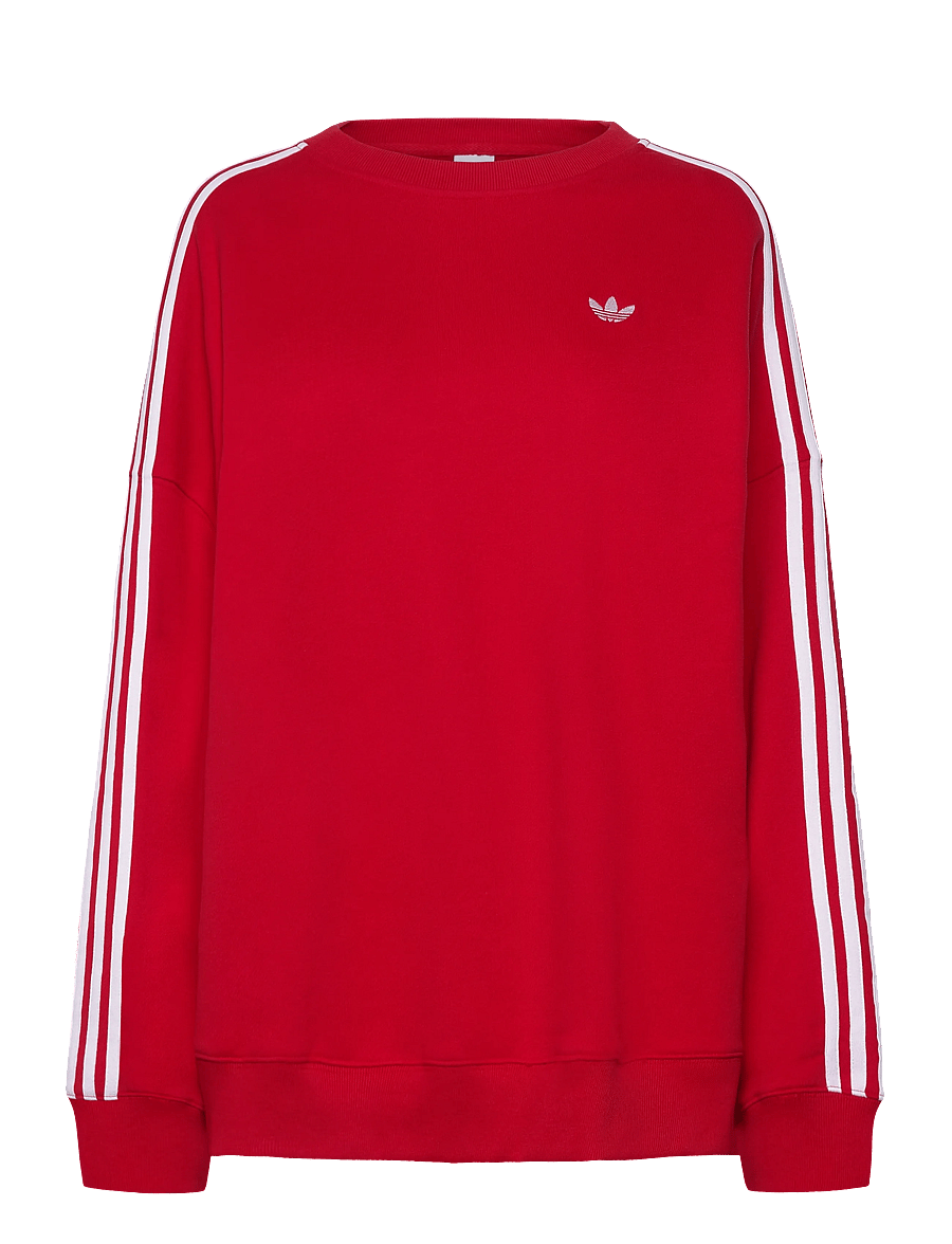 adidas Originals - 3S OS CRW - sweatshirts - betsca/white - 0