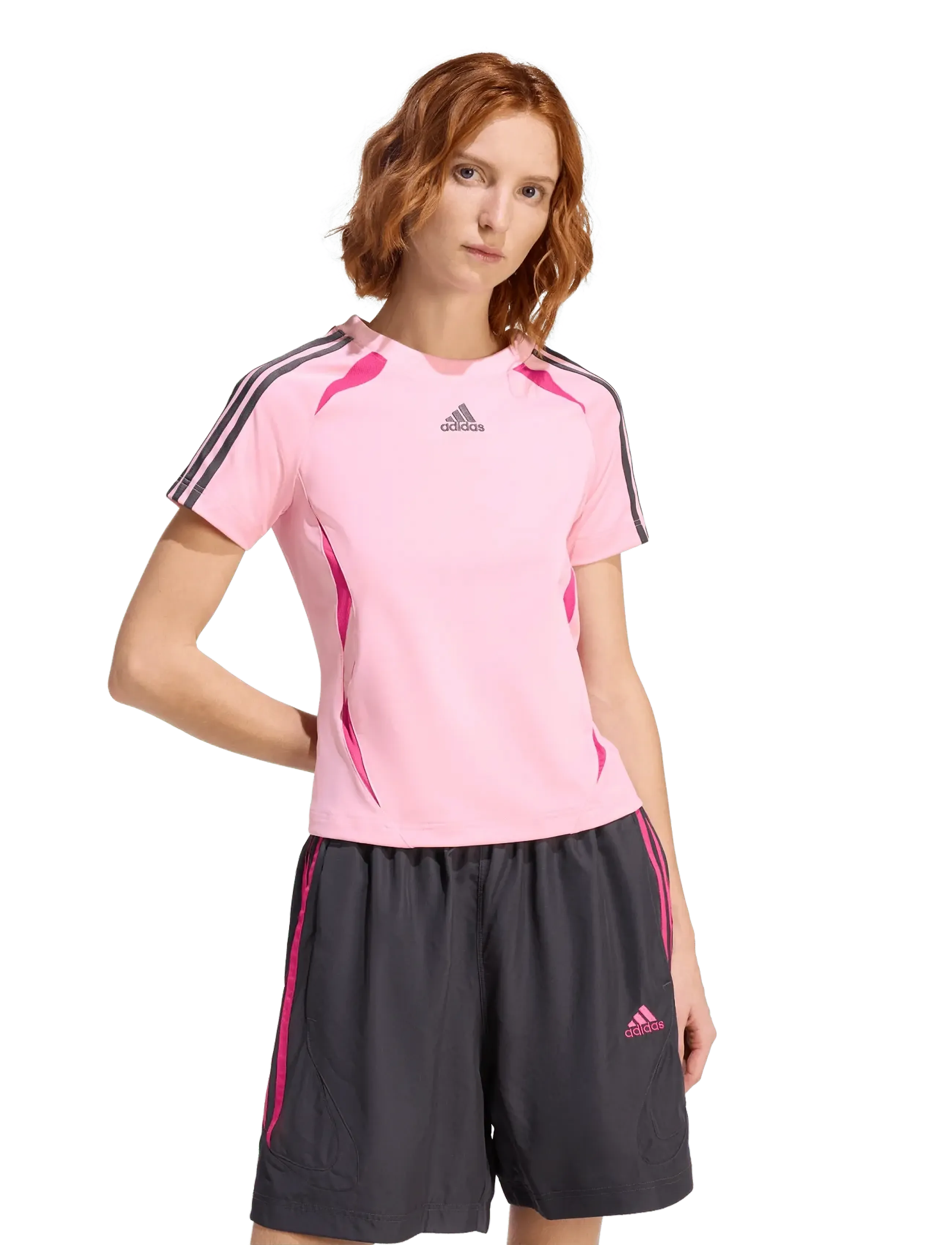 adidas Originals - TEAMGEIST T - t-shirts - ltpink/reamag/utiblk - 2