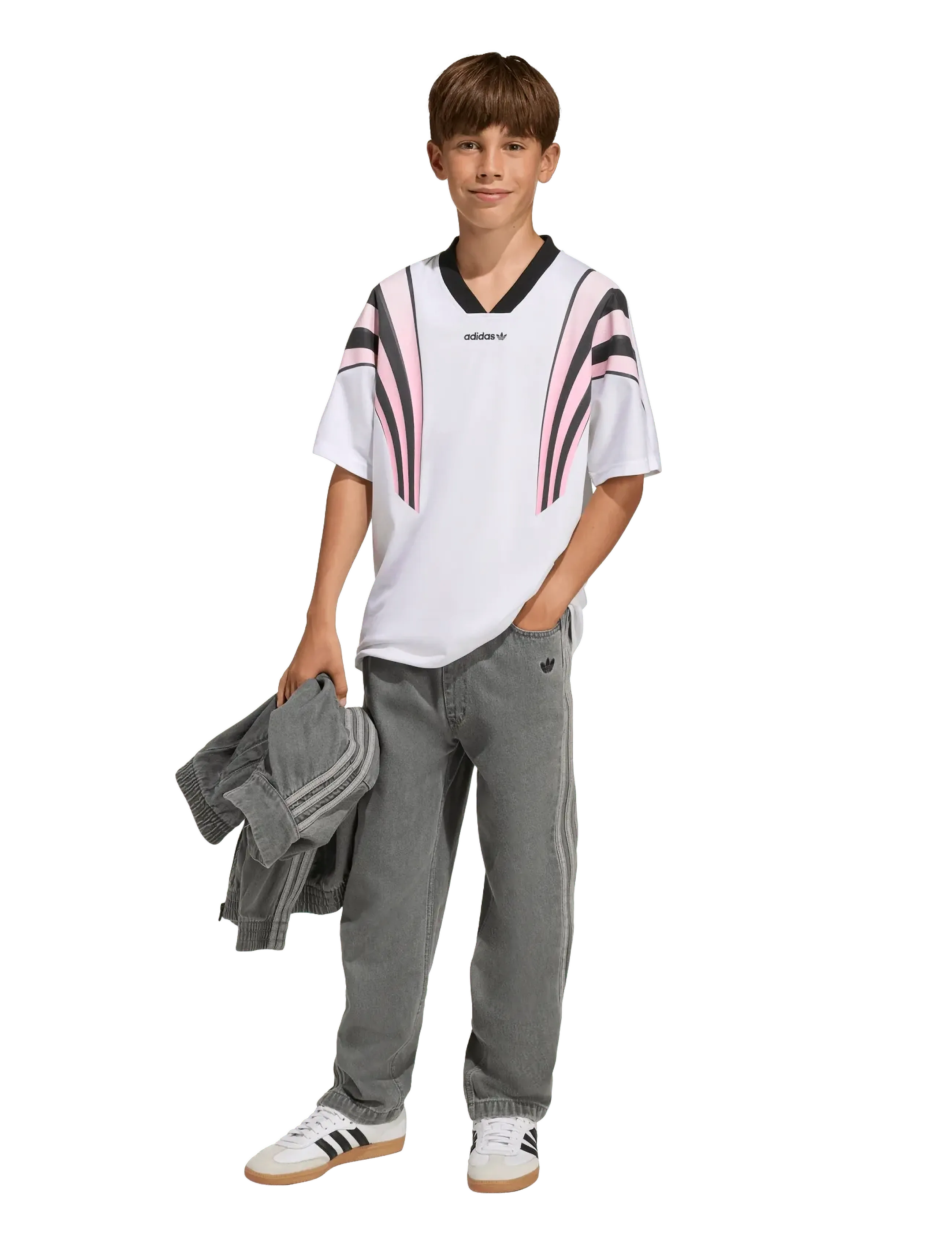 adidas Originals Loose T-Shirt, 140, T-shirts, Weiß - Short-sleeved, Kinder
