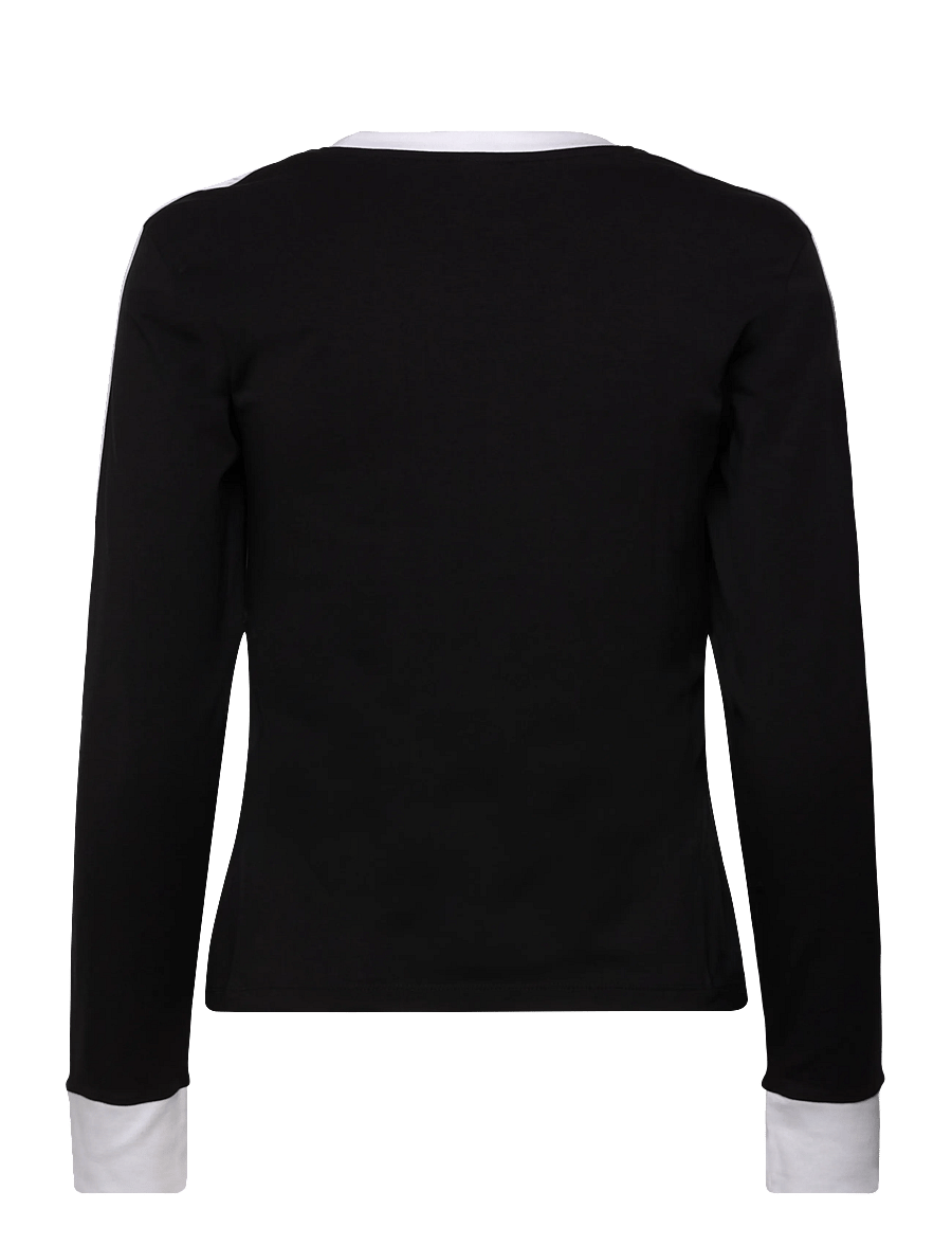adidas Originals - 3S LONGLSEEVE - long-sleeved tops - black/white - 1