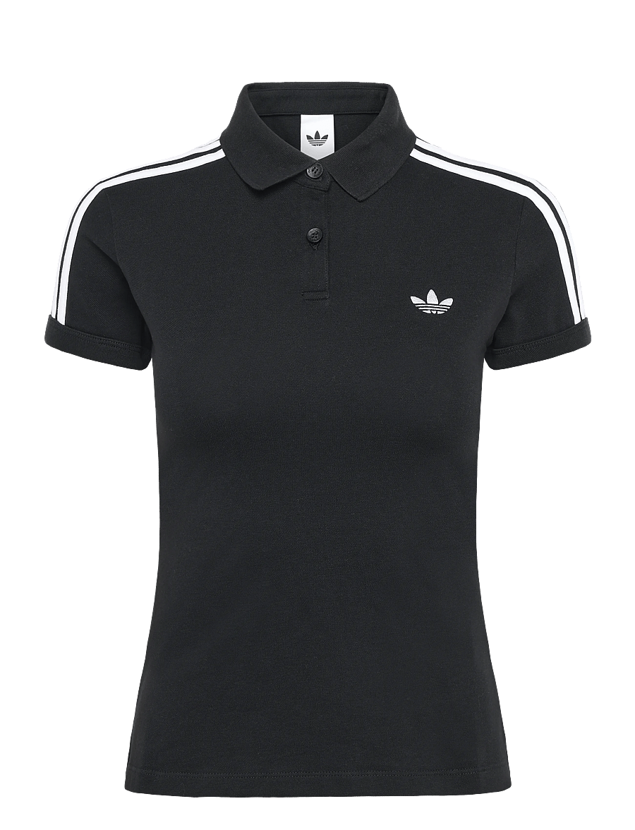 adidas Originals - 3S POLO - polos - black/white - 0
