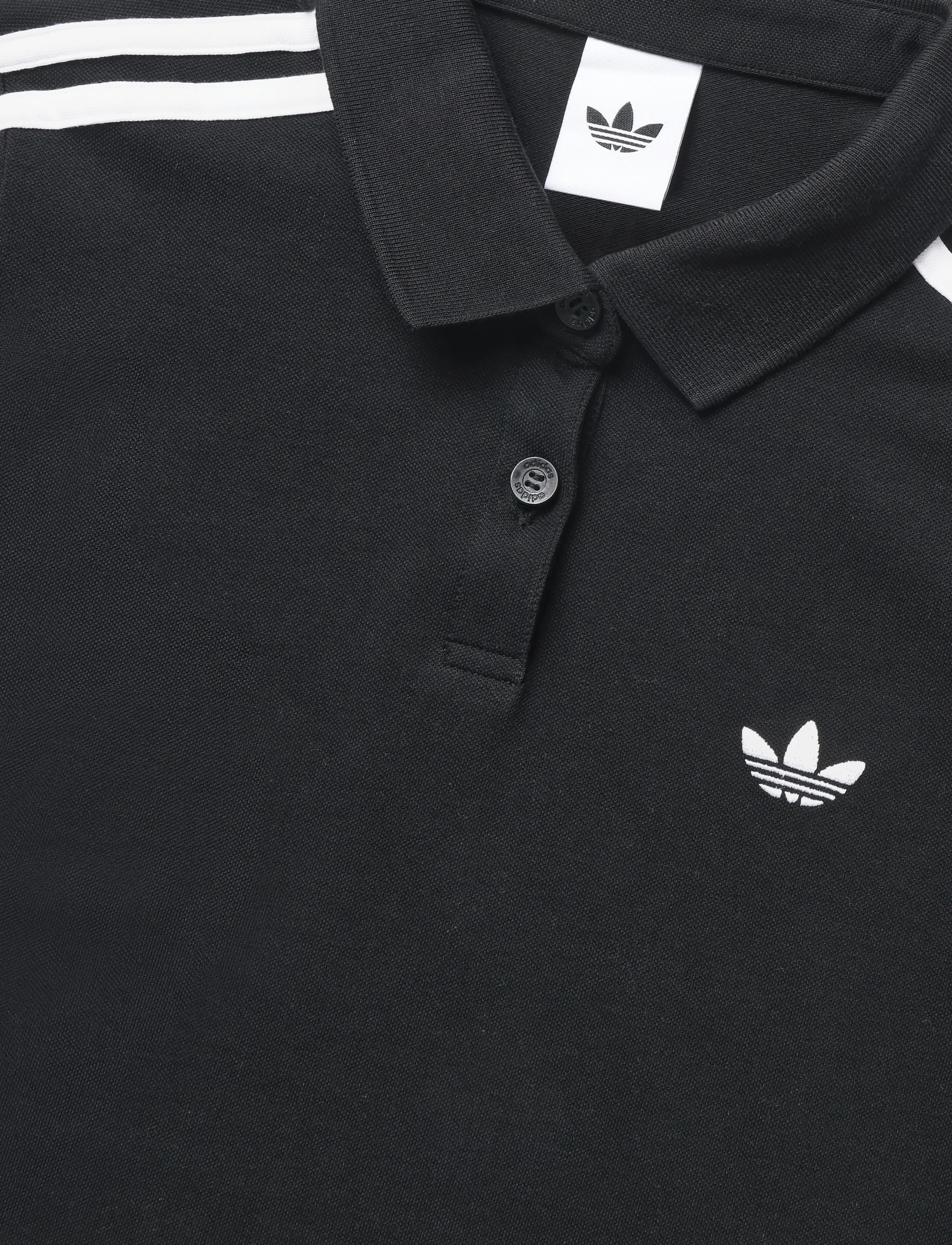 adidas Originals - 3S POLO - oberteile & t-shirts - black/white - 2