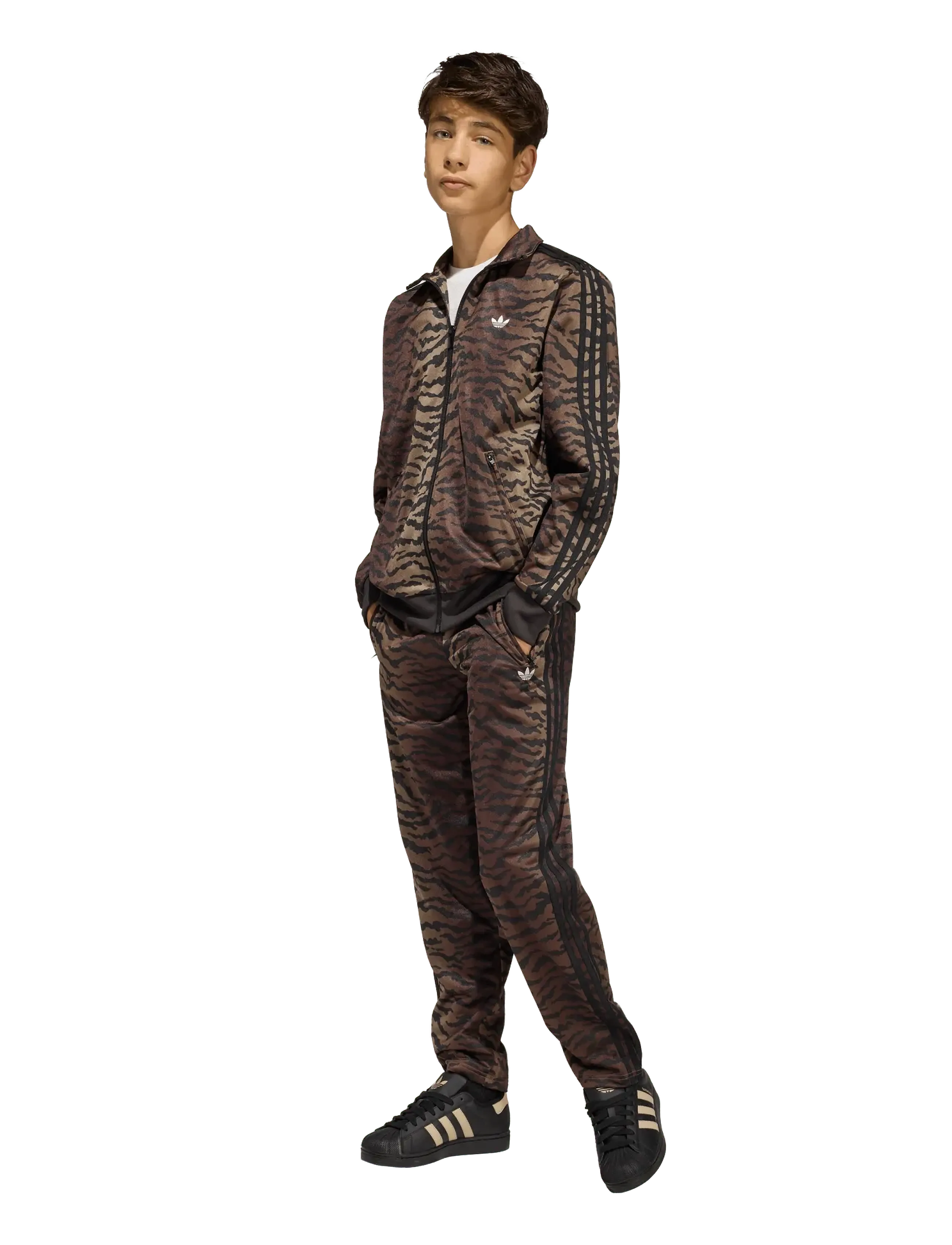 adidas Originals FIREBIRD TT AOP - Overtøj - NBROWN / multi