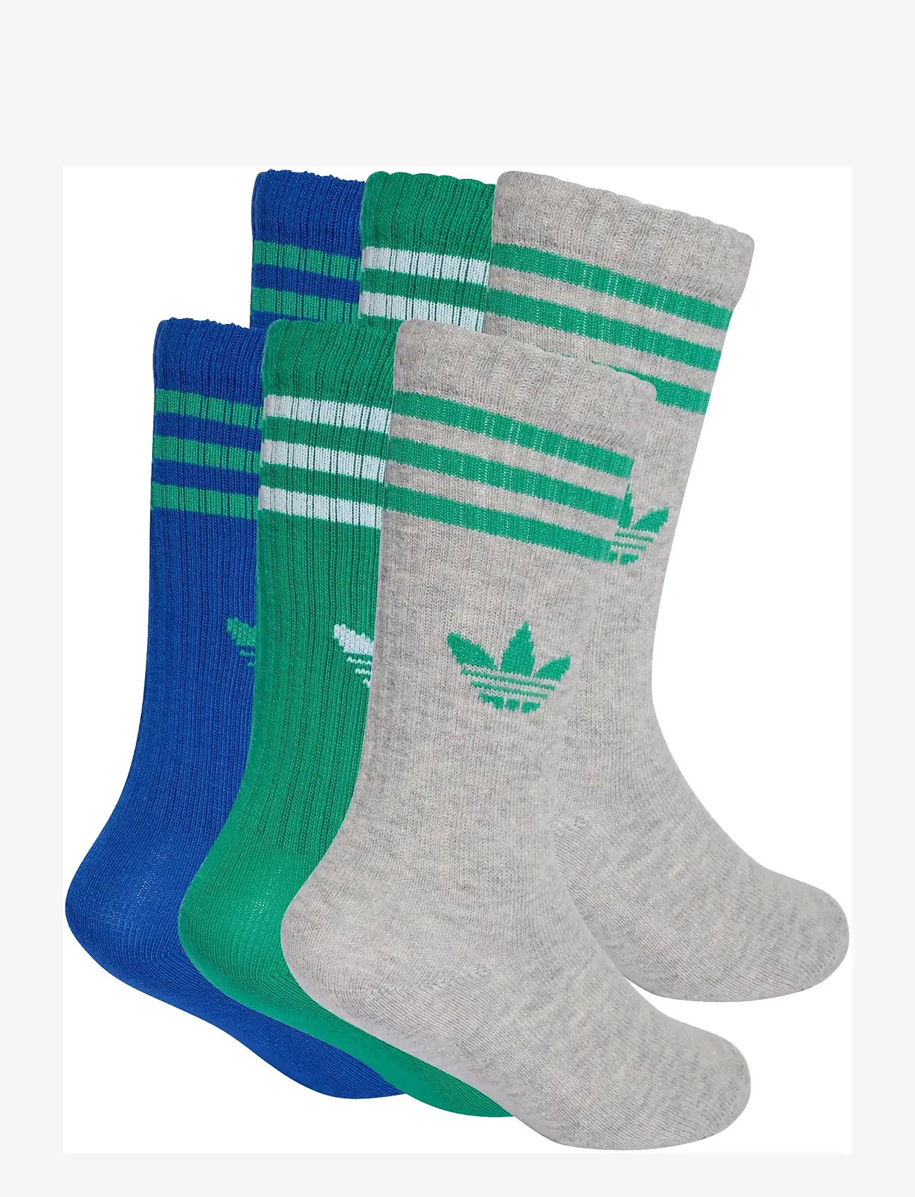 adidas Originals - 3S CREW S 6P K - mgreyh/royblu/cougrn - 2