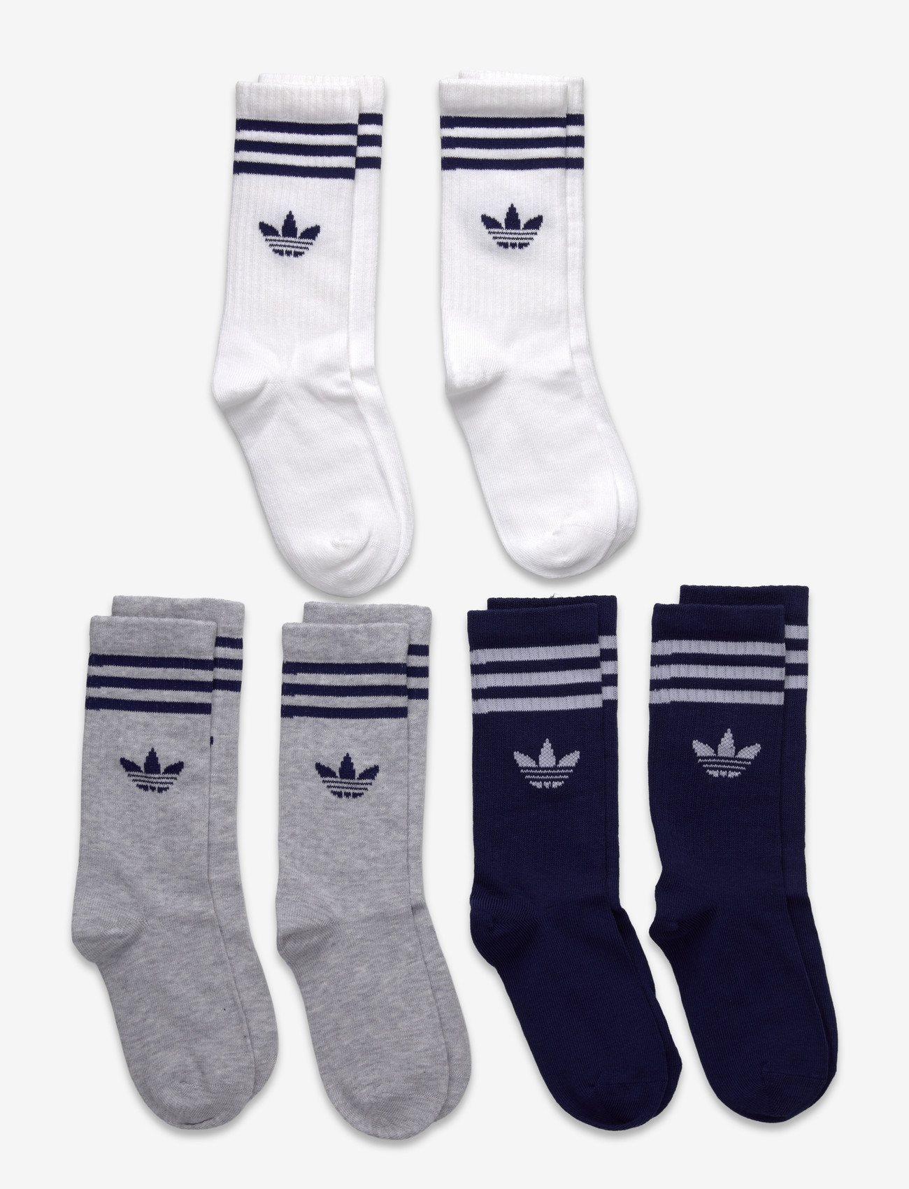 adidas Originals - 3S CREW S 6P K - strømper - white/lgreyh/dkblue - 0