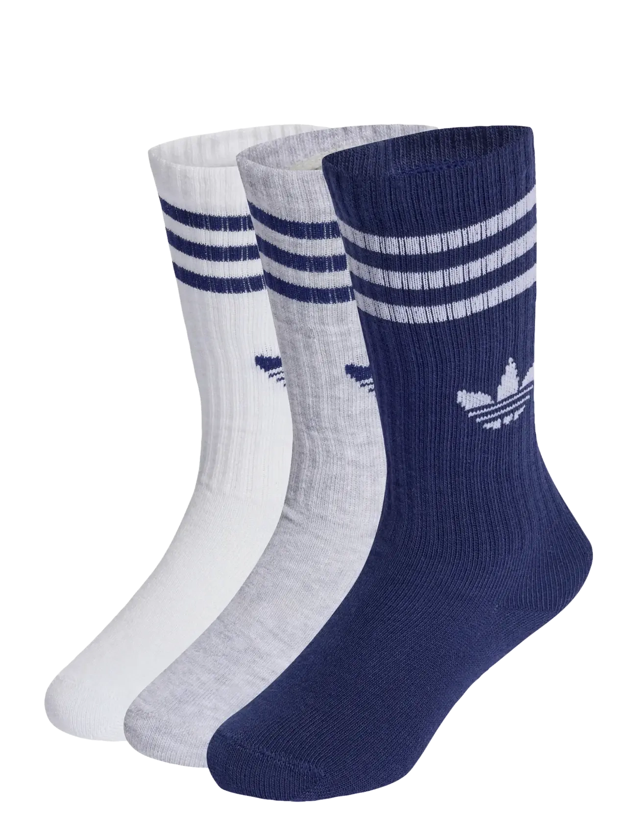 adidas Originals 3S CREW S 6P K - adidas - WHITE/LGREYH/DKBLUE / grey