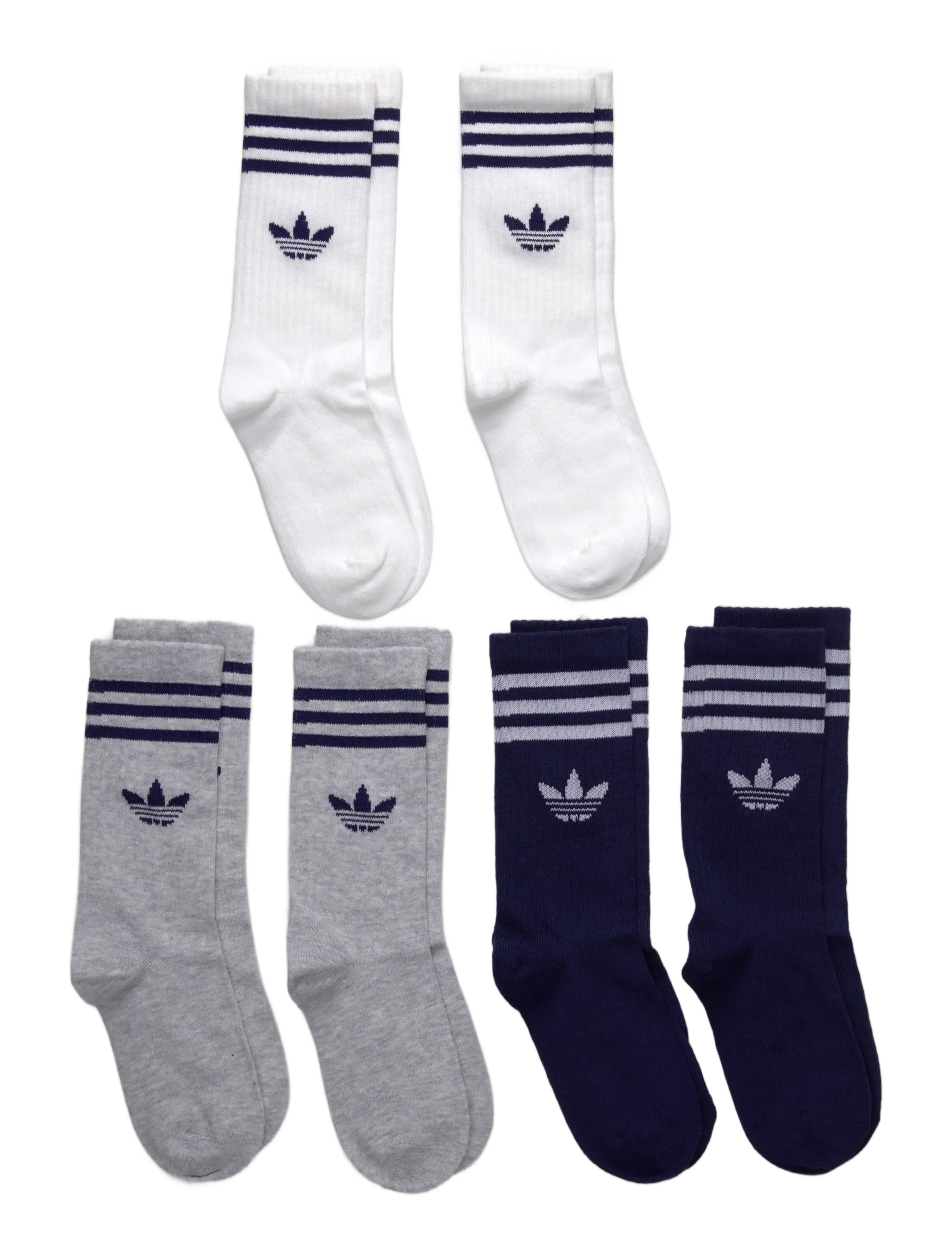 adidas Originals - 3S CREW S 6P K - strømper - white/lgreyh/dkblue - 1