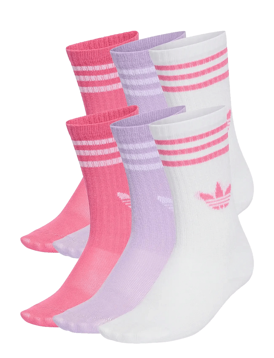 adidas Originals - 3S CREW S 6P K - strümpfe - white/pnkfus/poplme - 0