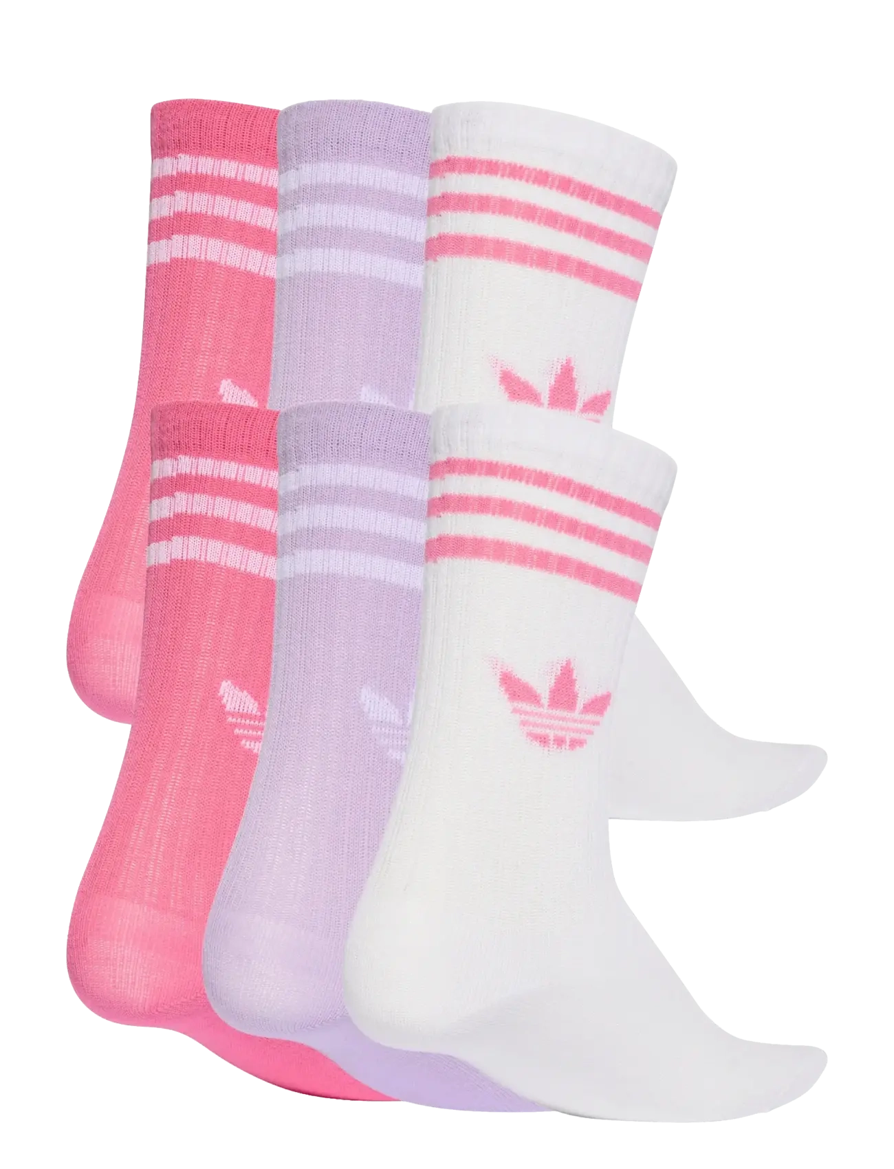 adidas Originals - 3S CREW S 6P K - strümpfe - white/pnkfus/poplme - 1