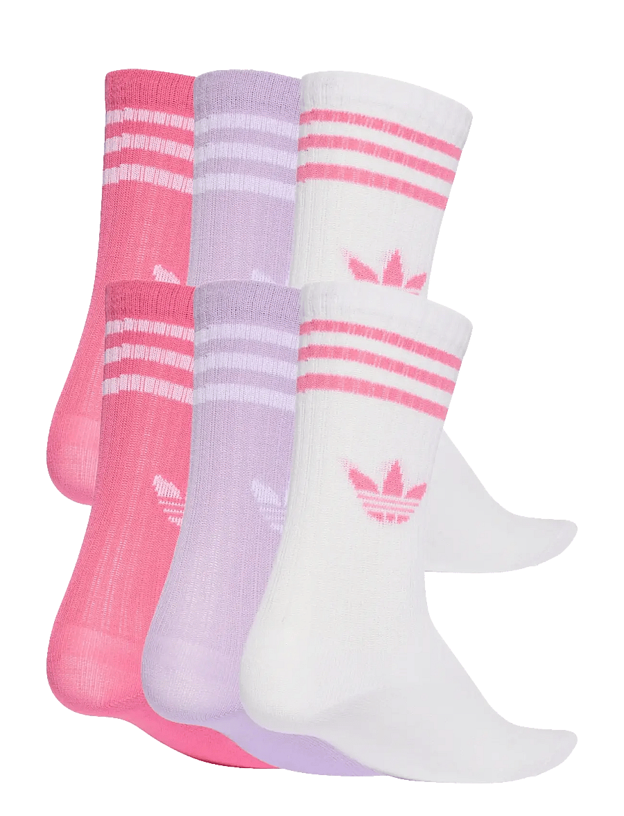 adidas Originals - 3S CREW S 6P K - strümpfe - white/pnkfus/poplme - 1