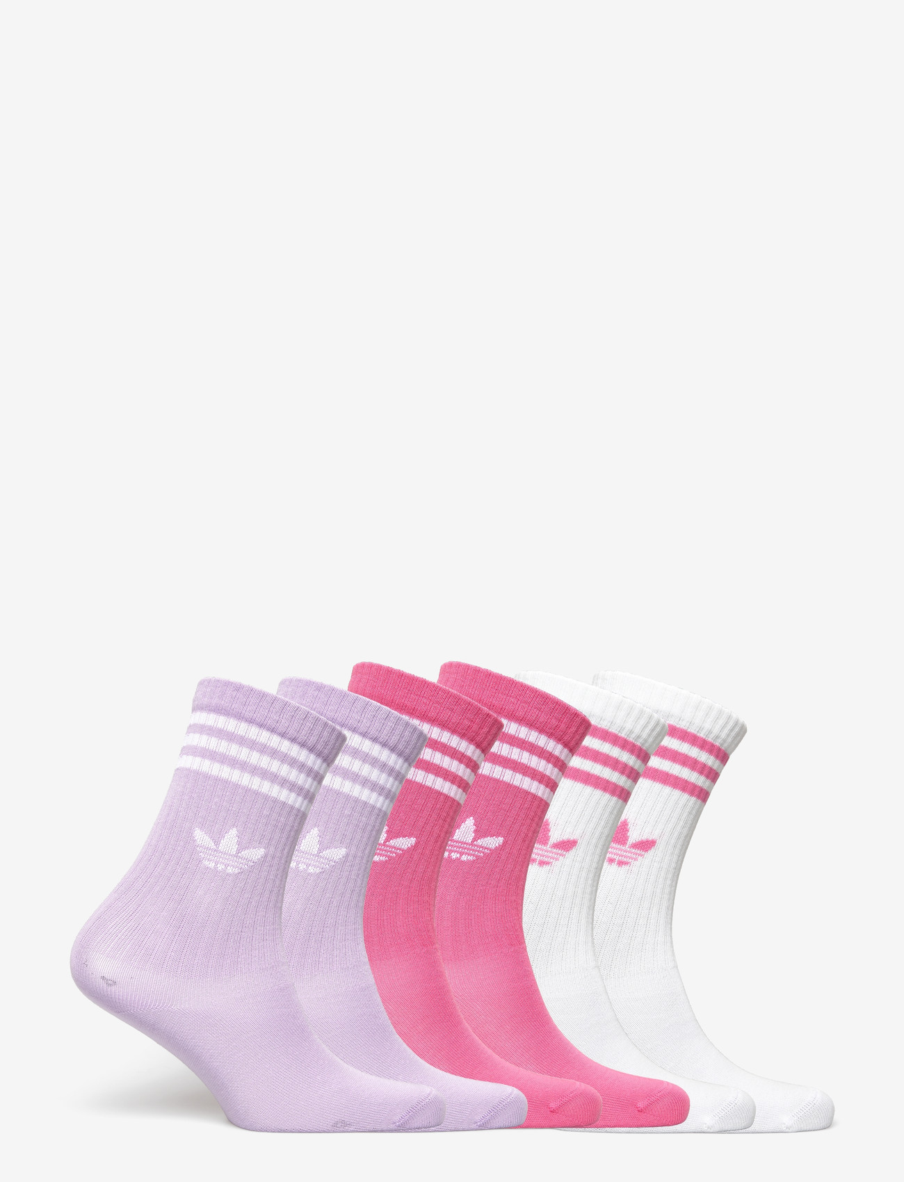adidas Originals - 3S CREW S 6P K - strumpor - white/pnkfus/poplme - 1