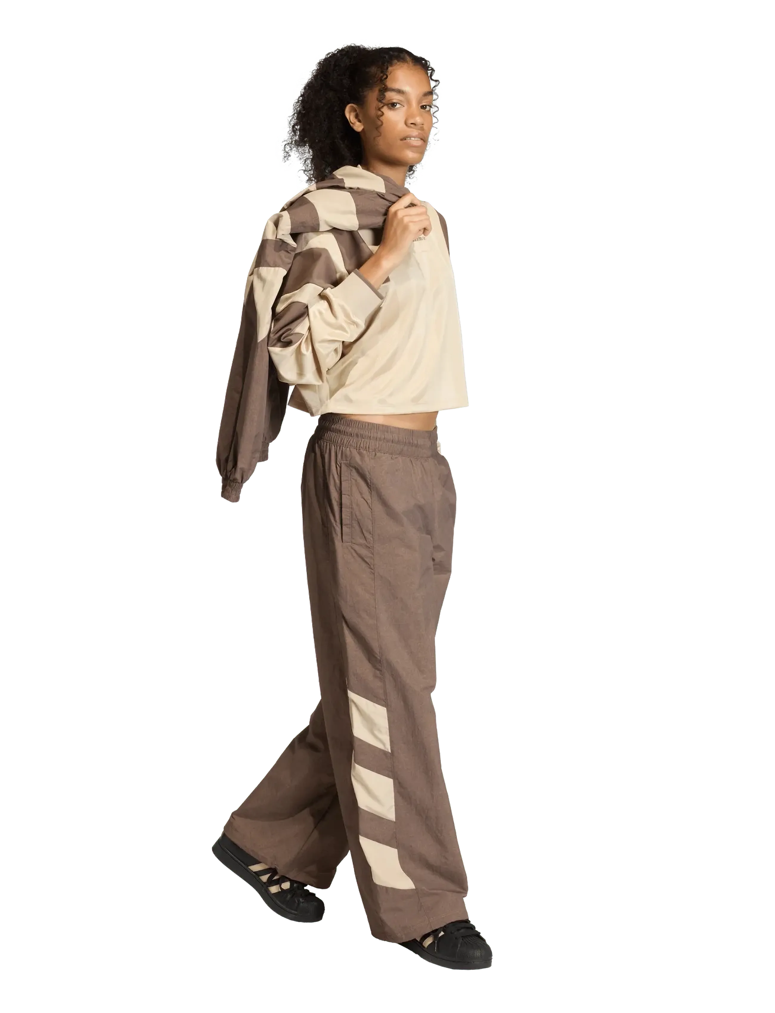 adidas Originals Blocked Tp, S, Brown, Sport Pants > Sport Casual Trousers, Dame