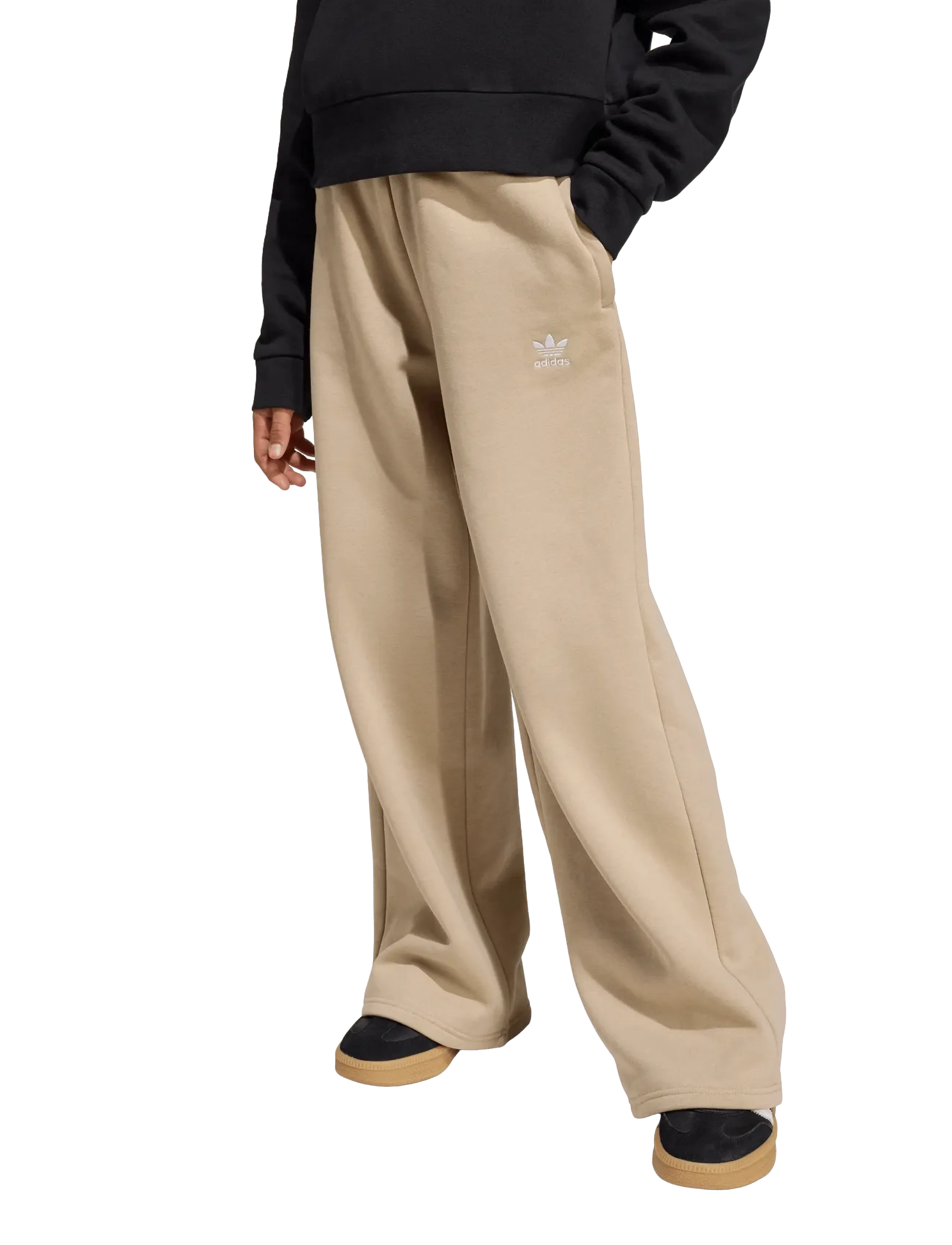 adidas Originals Wide Leg Pants, Børn, Wide Leg Bukser, Beige, Str: 128