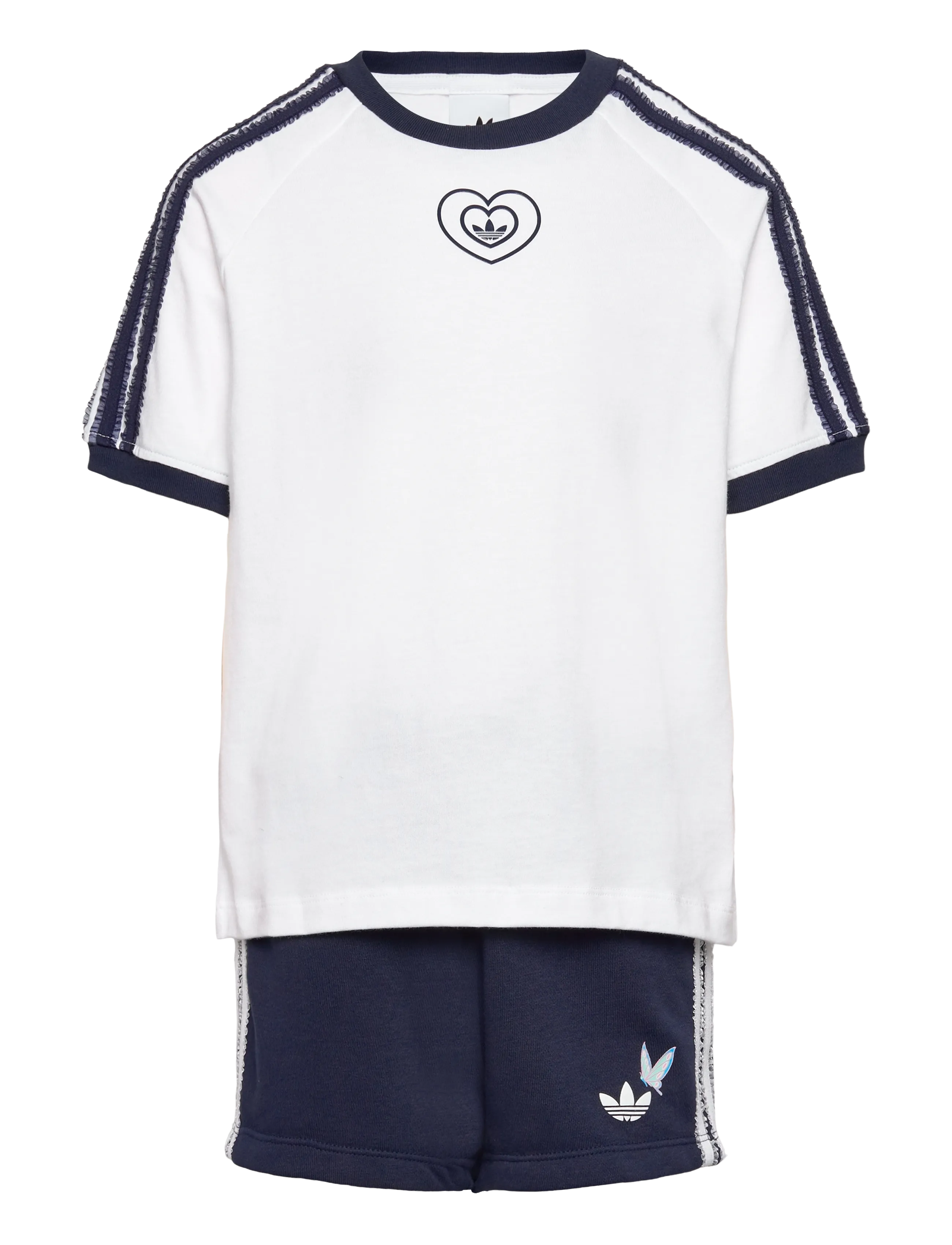 adidas Originals Short Tee Set, 104, White, Sport > Sæt Med Kortærmet T-Shirt, Børn
