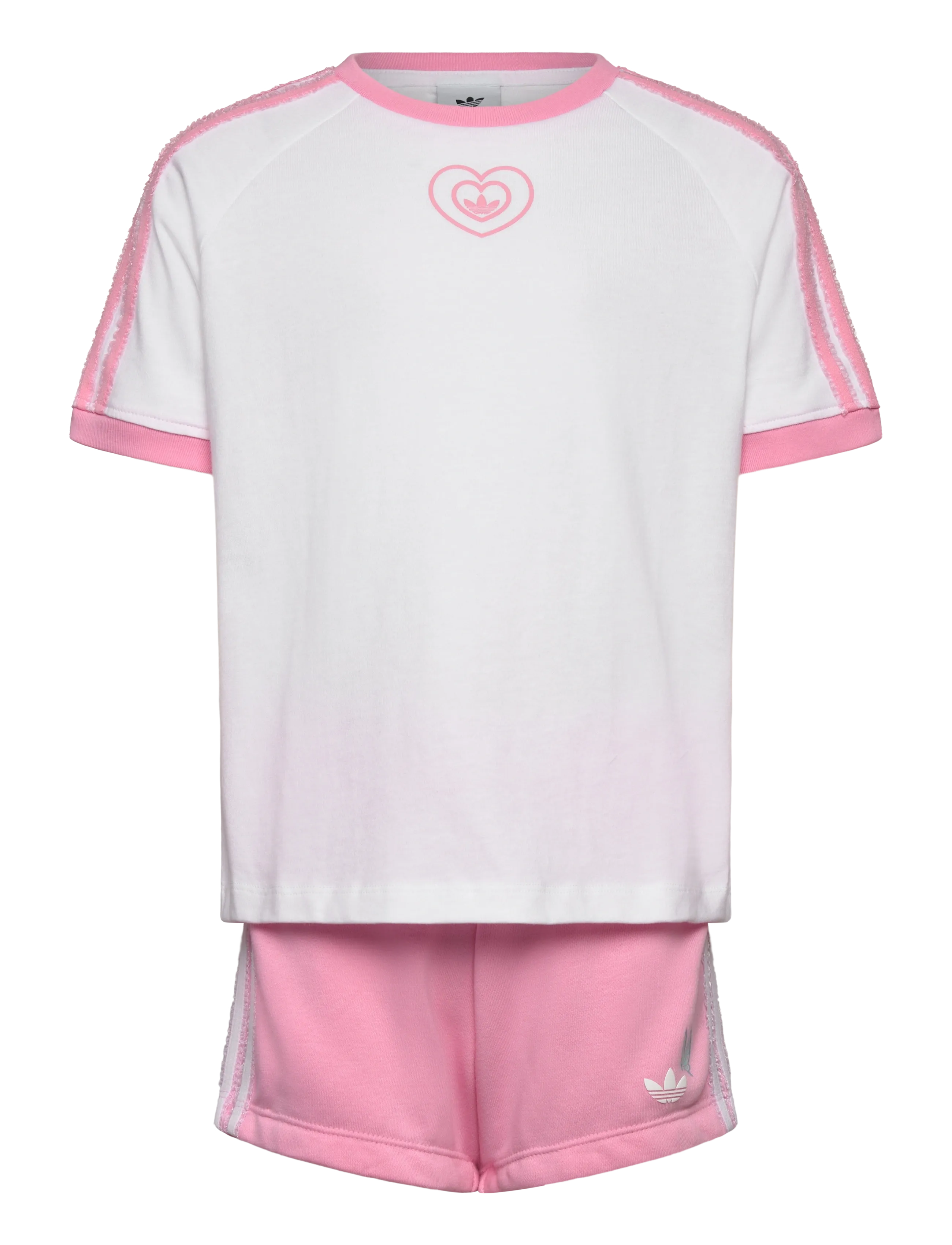adidas Originals Short Tee Set, 110, Pink, Sport > Sæt Med Kortærmet T-Shirt, Børn