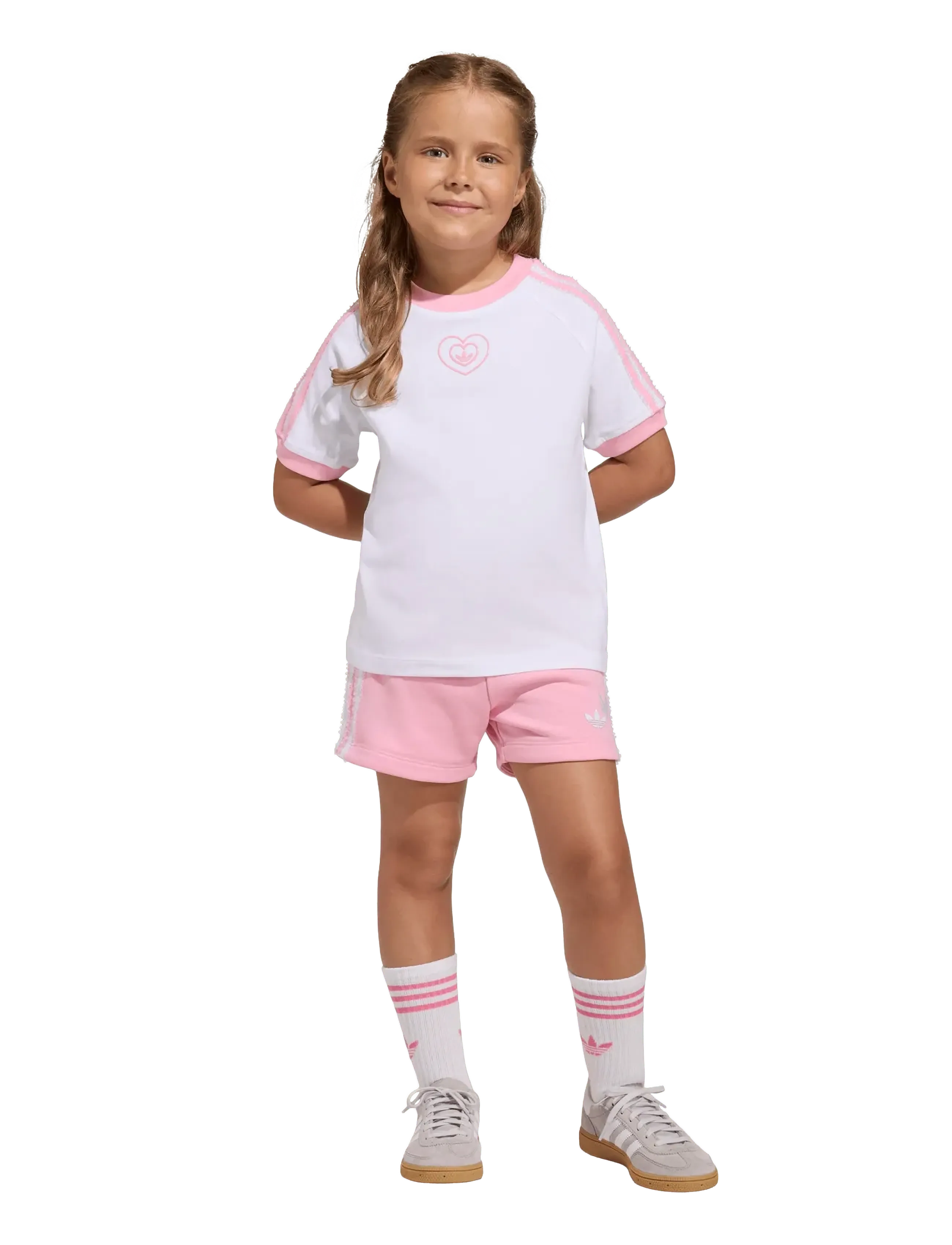 adidas Originals SHORT TEE SET - Sæt - WHITE/LTPINK / pink/rose