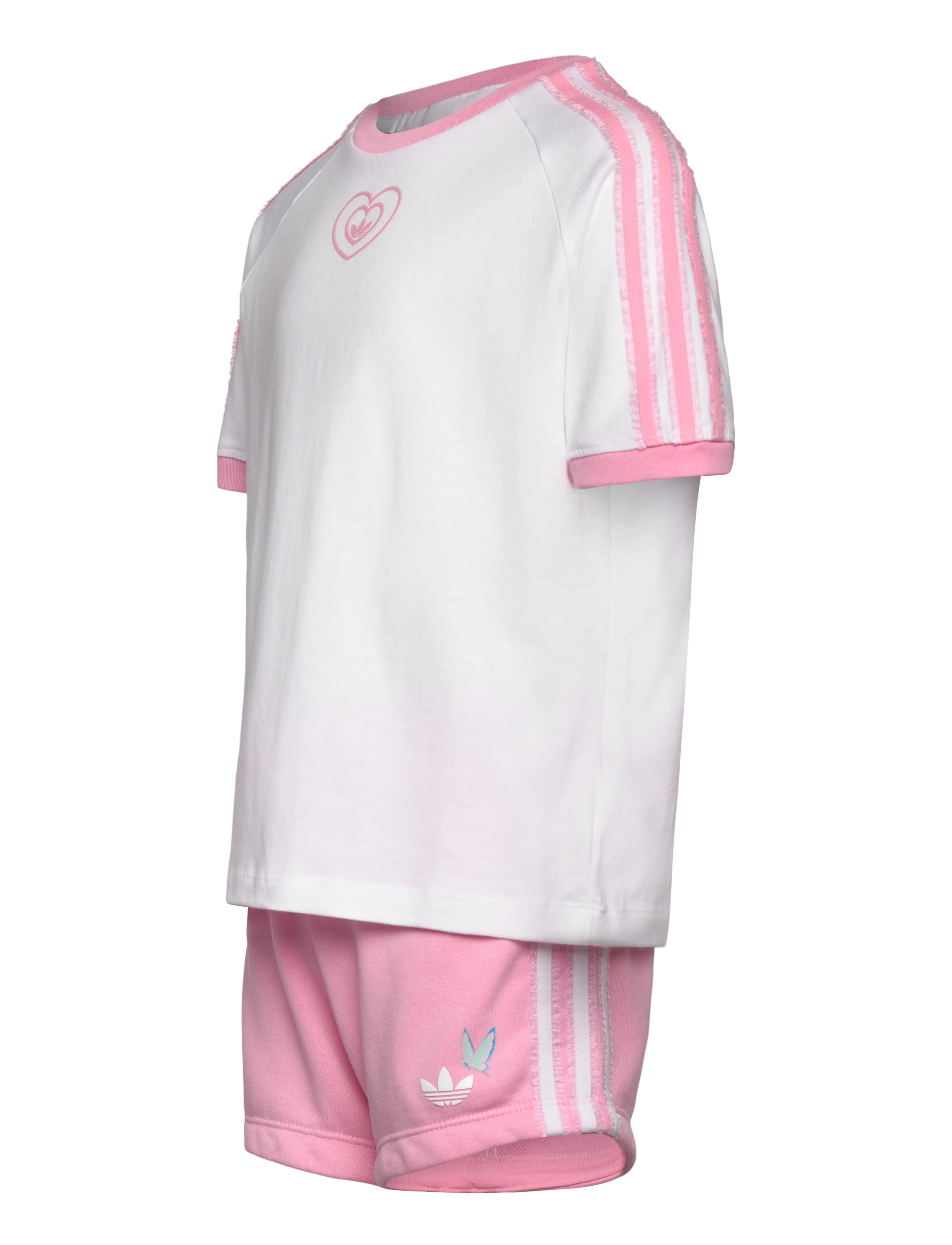 adidas Originals - SHORT TEE SET - 2-piece sets - white/ltpink - 3